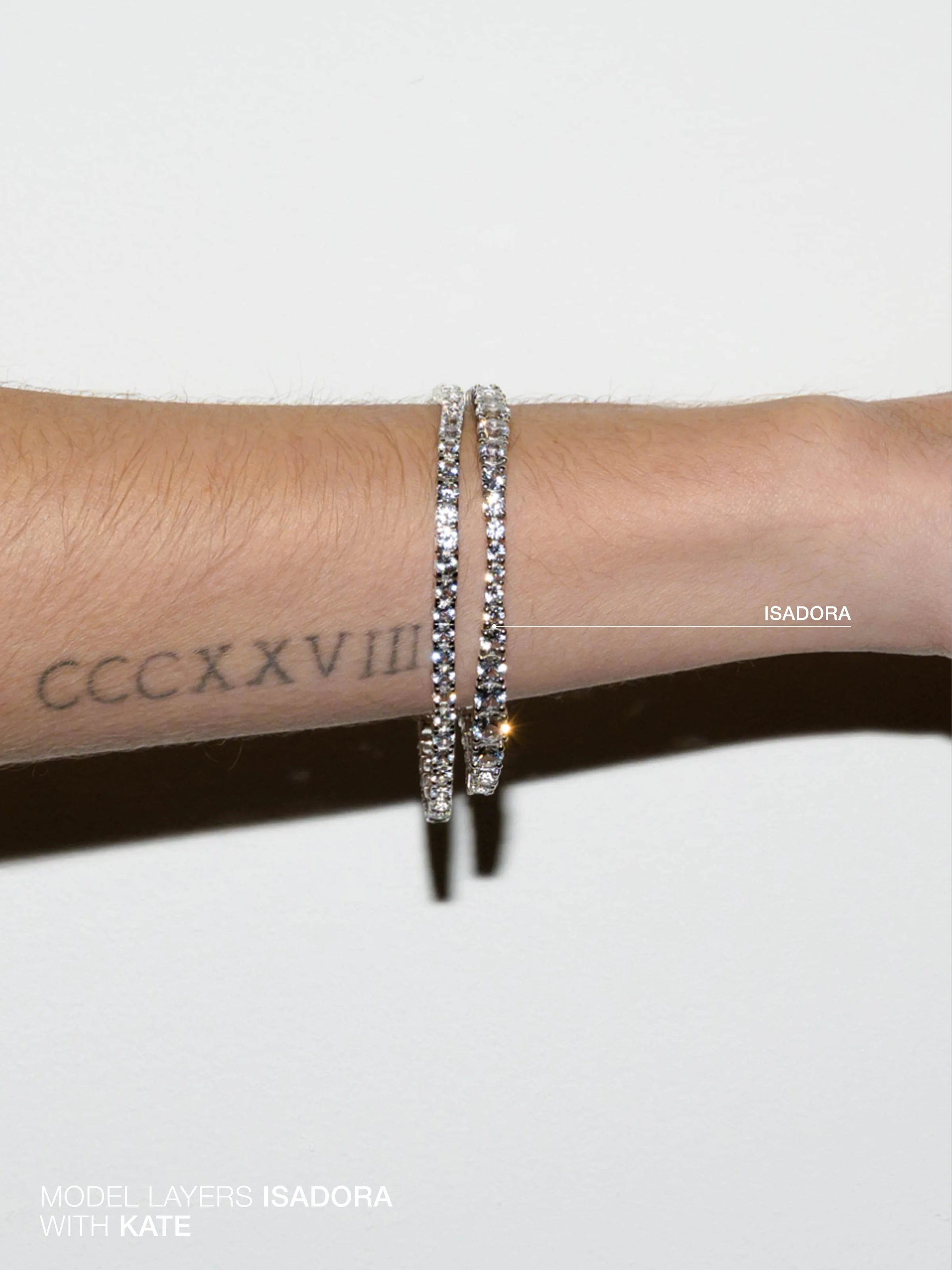 Dorsey - ISADORA RIVIÈRE BRACELET IN LAB WHITE SAPPHIRE - Image 3