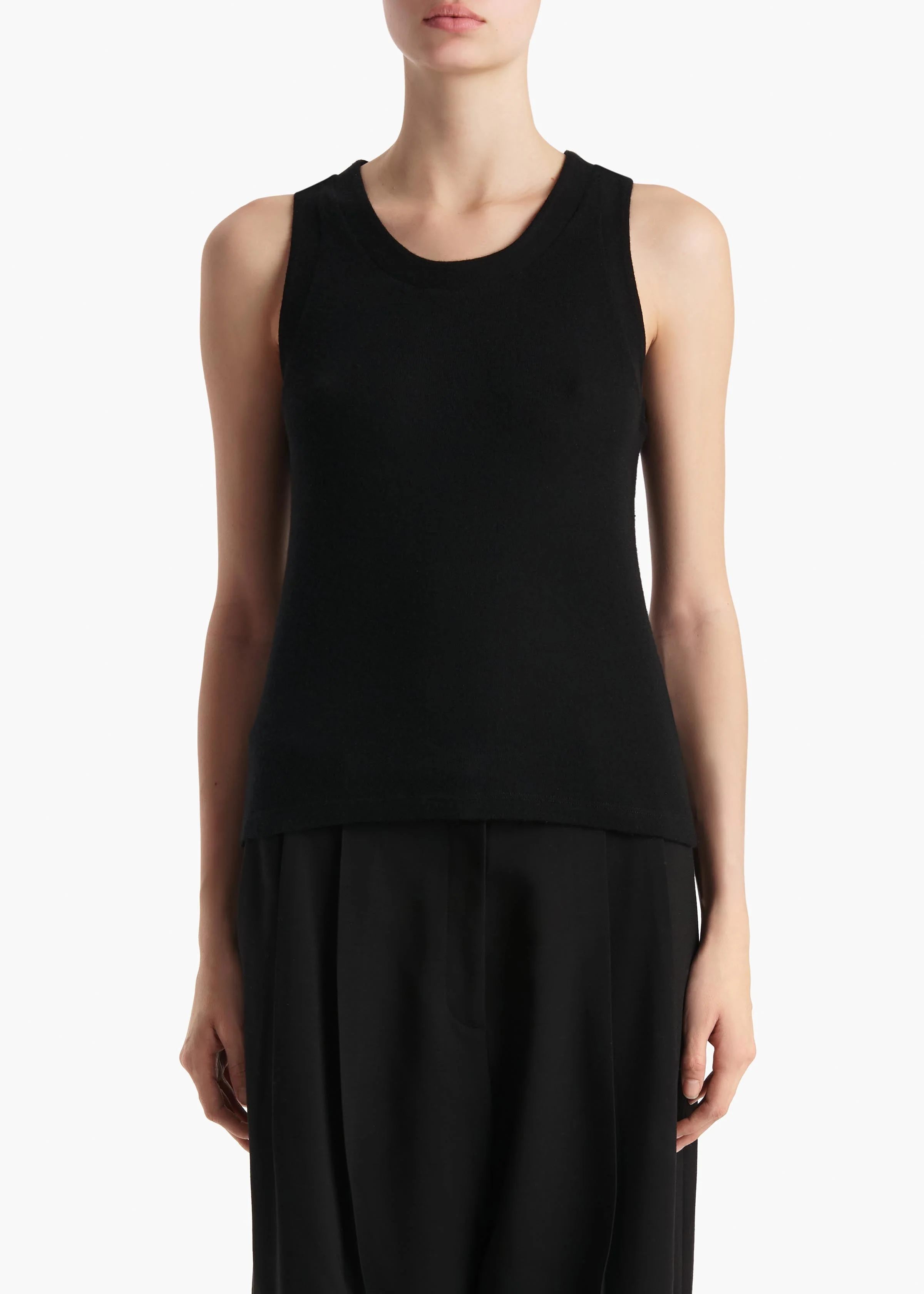 Khaite - Isha Top in Black Silk Cashmere Jersey - Image 10
