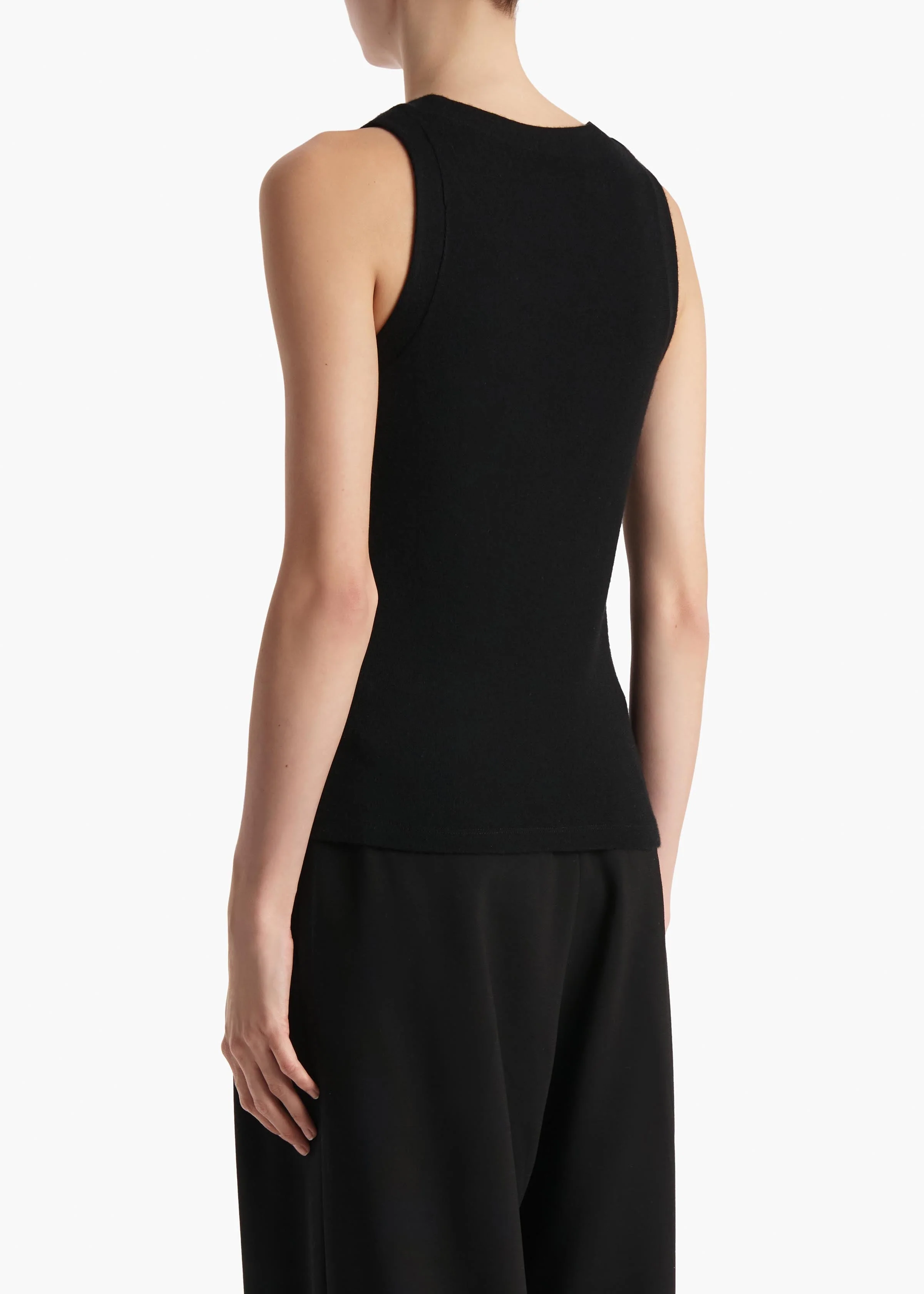 Khaite - Isha Top in Black Silk Cashmere Jersey - Image 11