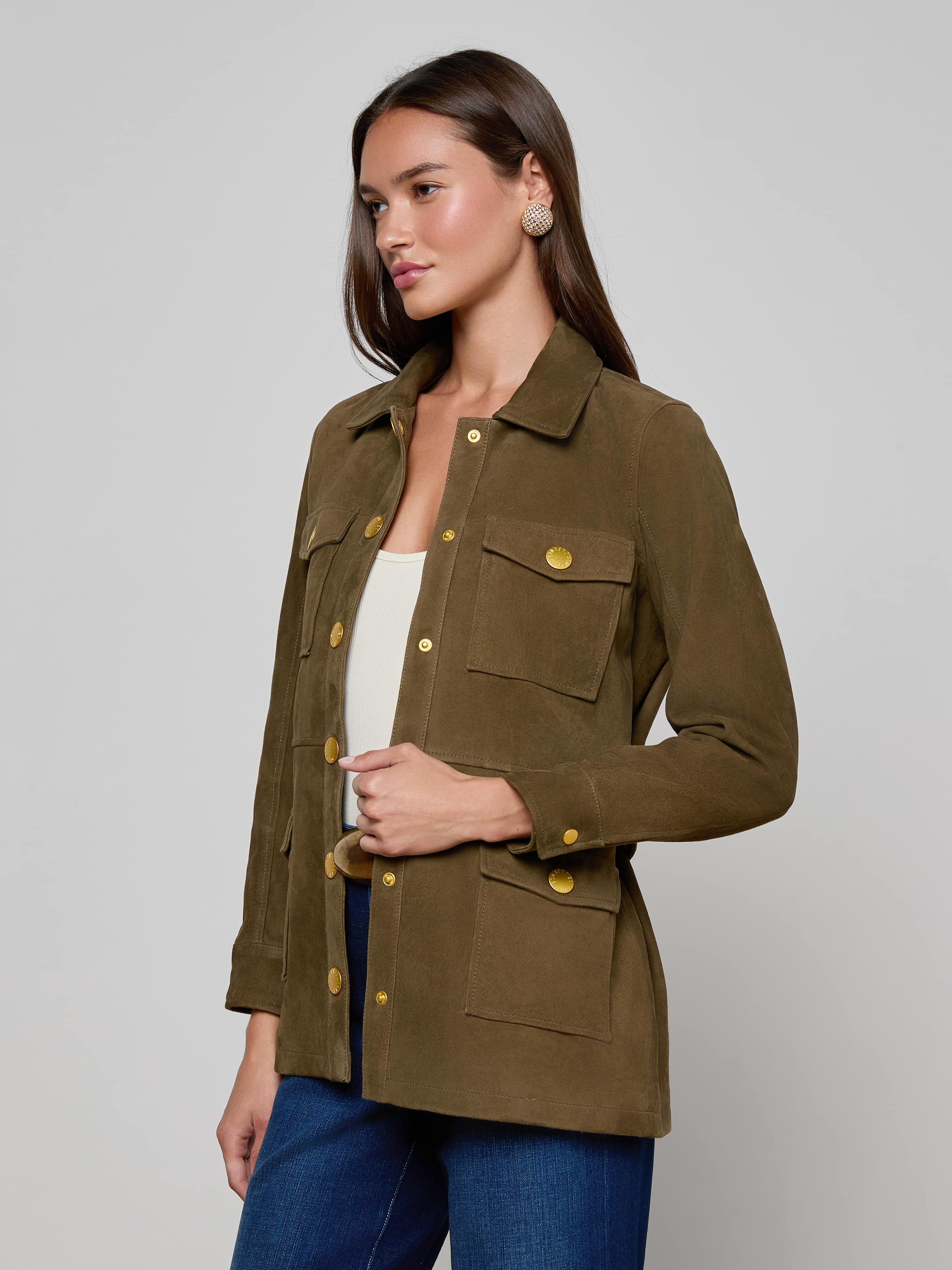 L'AGENCE - Ishani Suede Jacket - Image 8