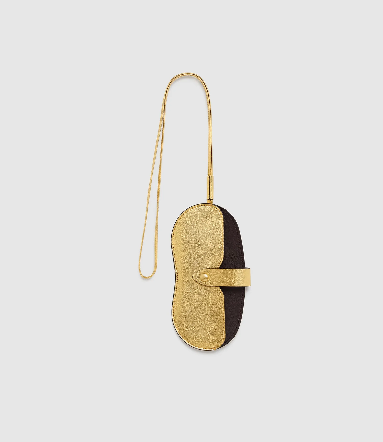 Metier - ISSIMO | Métier Glasses Case With Strap Metallic Calfskin Gold