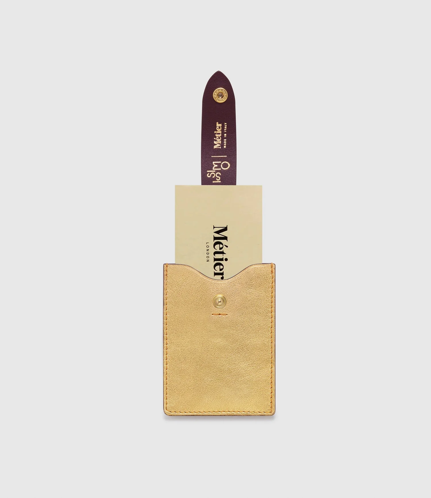 Metier - ISSIMO | Métier Small Wallet Metallic Calfskin Gold - Image 3