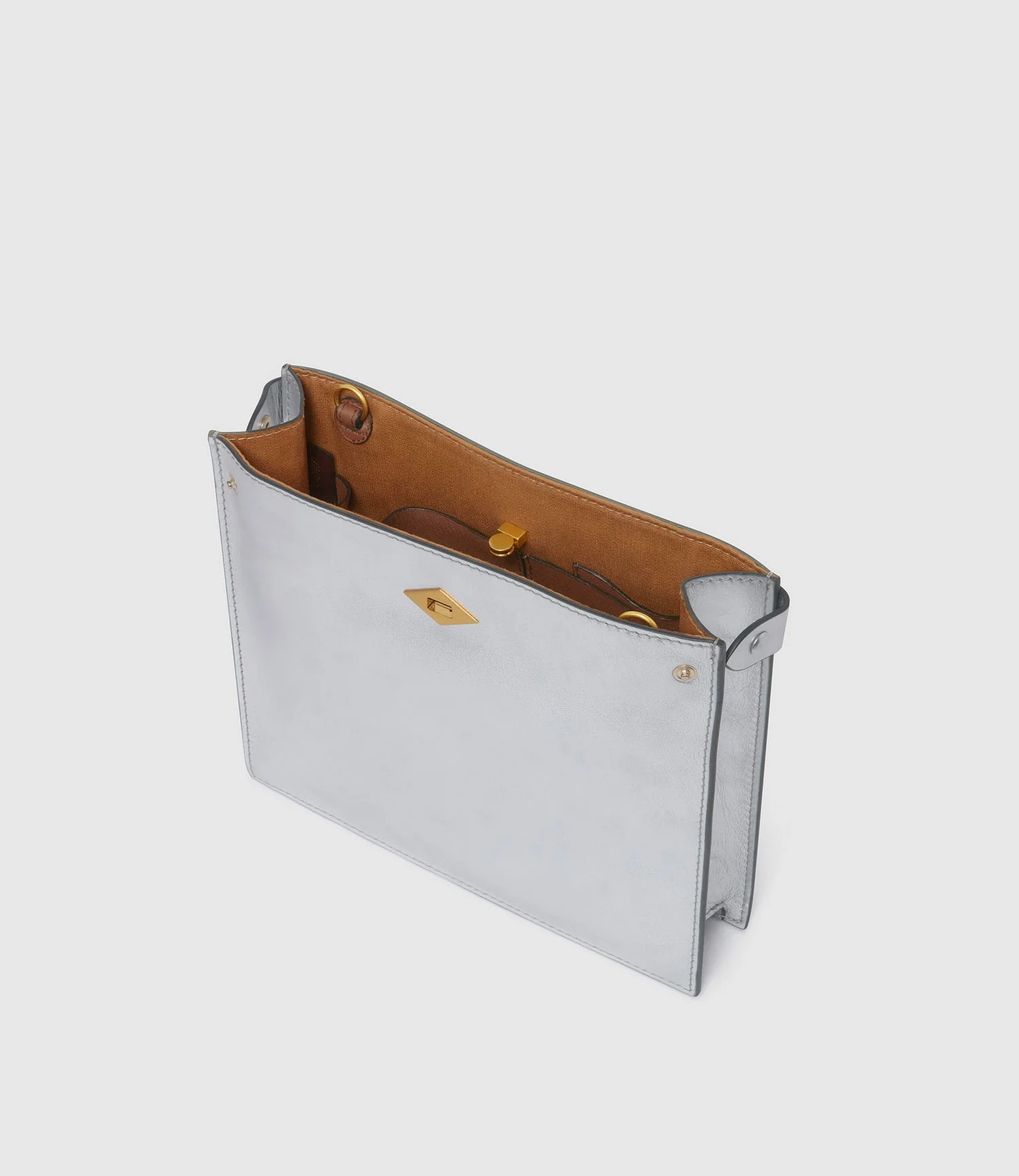 Metier - ISSIMO | Métier Stowaway Metallic Calfskin Silver - Image 2