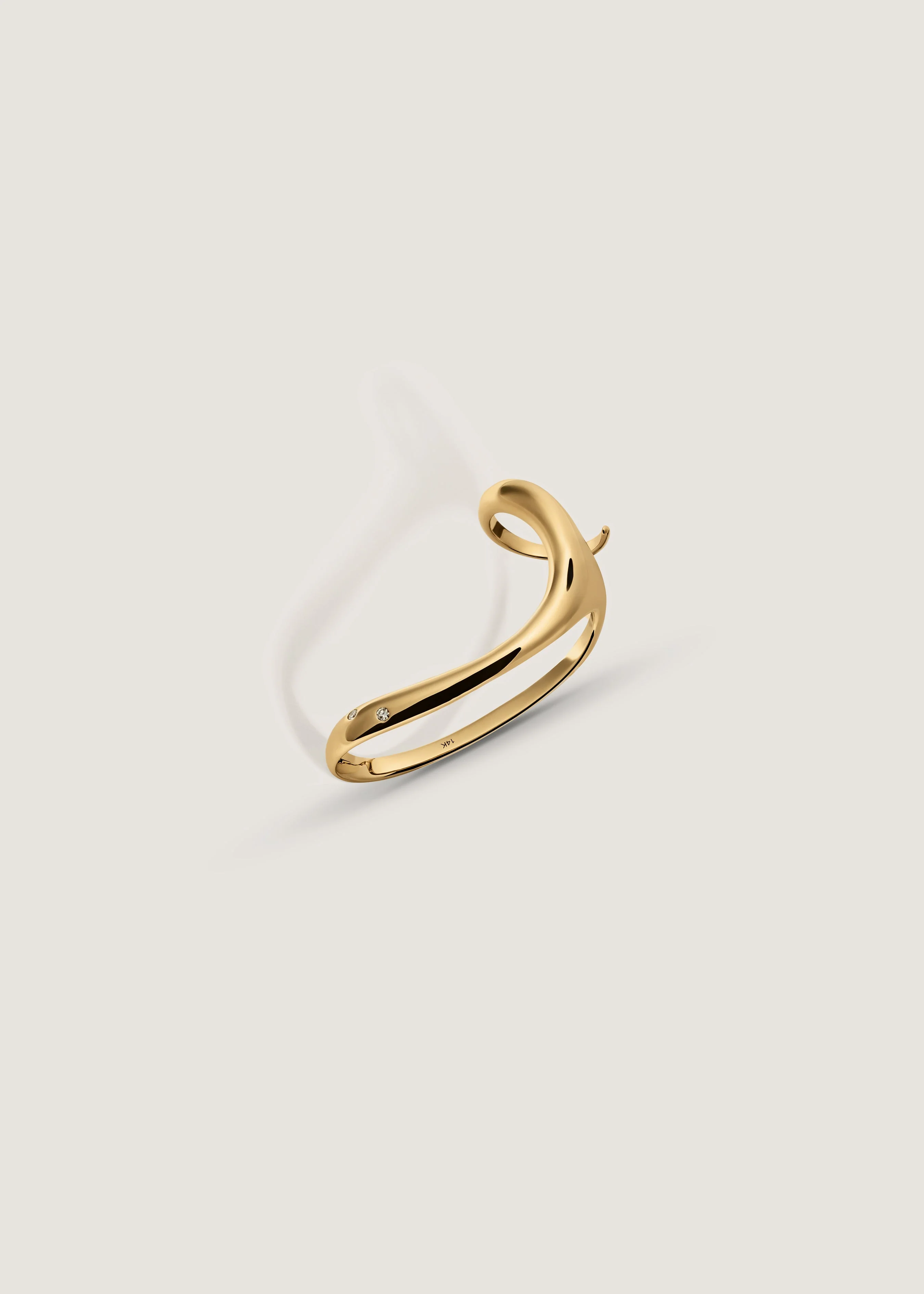 Kinn - J Ring Diamond Gold - Image 6