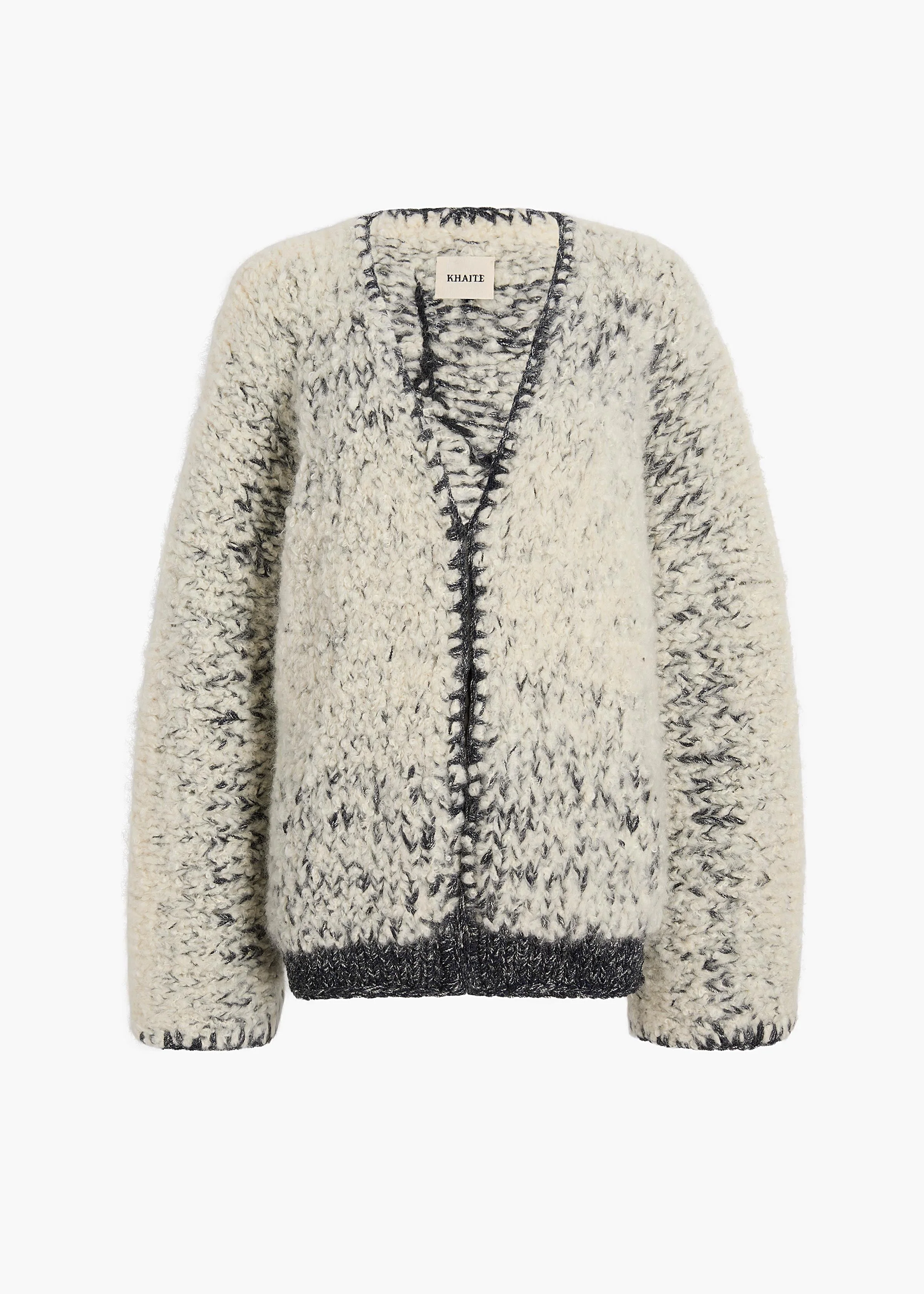 Khaite - Jack Cardigan in Black and Glaze - Image 8
