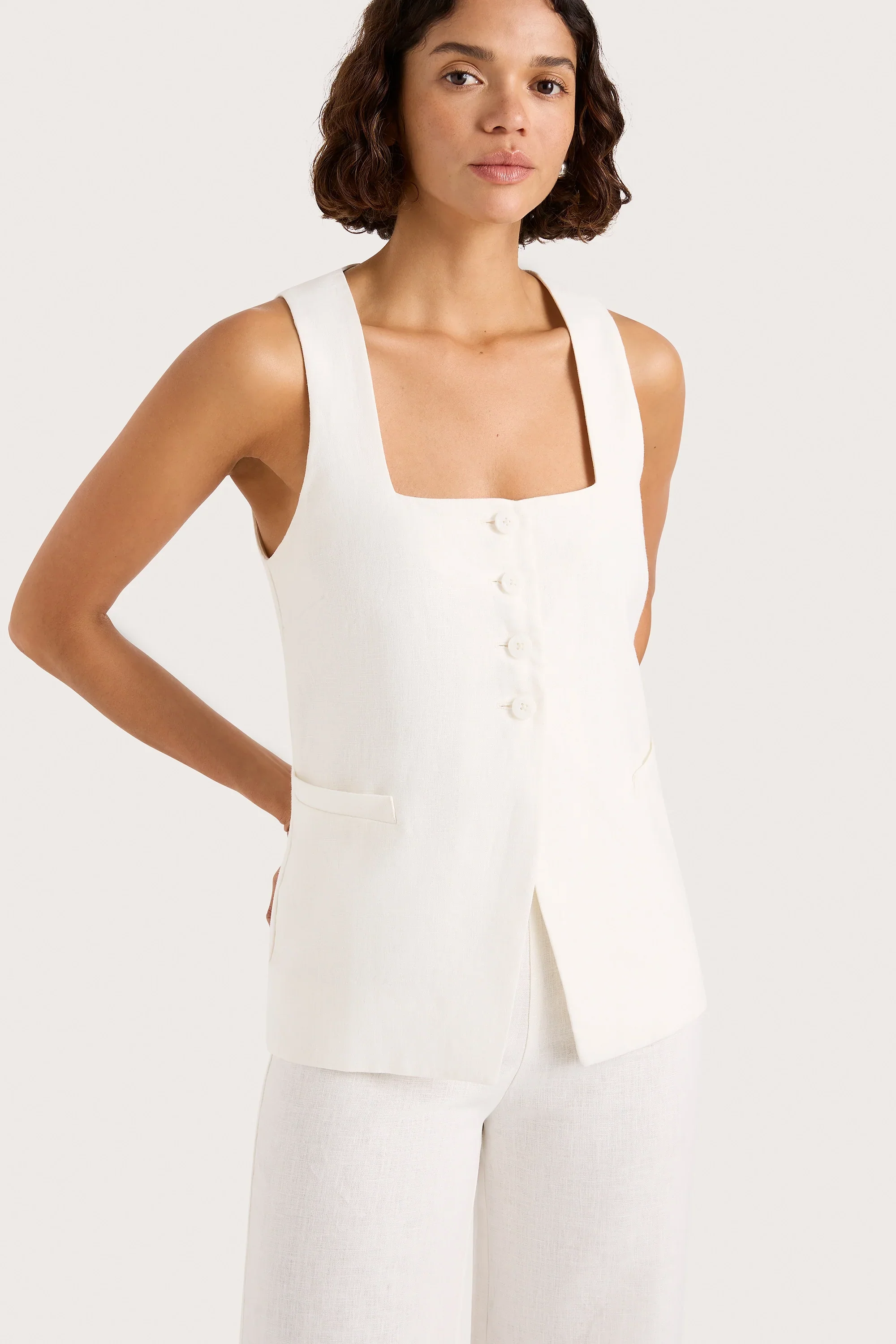 Faithfull - Jackie Vest White - Image 2