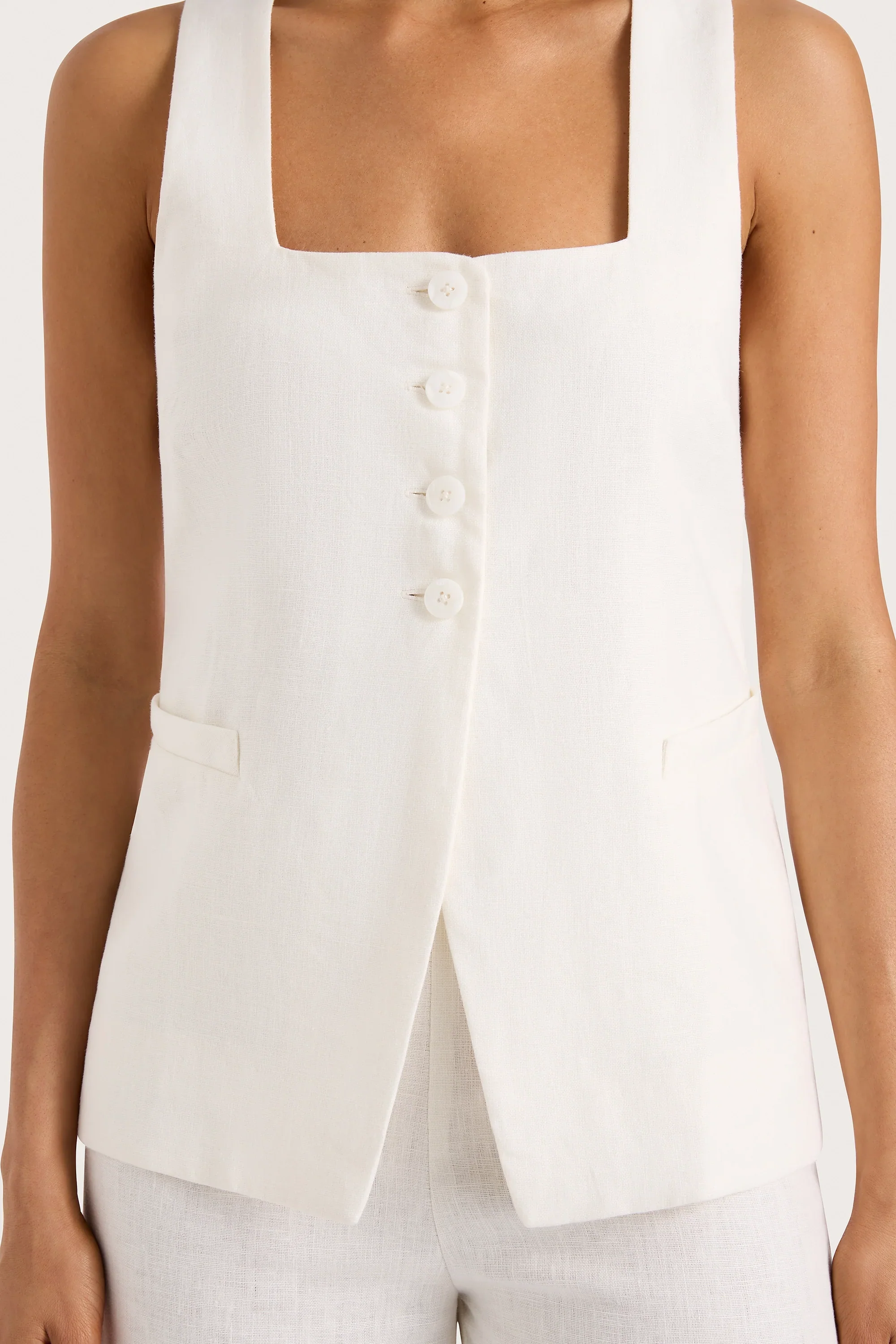 Faithfull - Jackie Vest White - Image 4