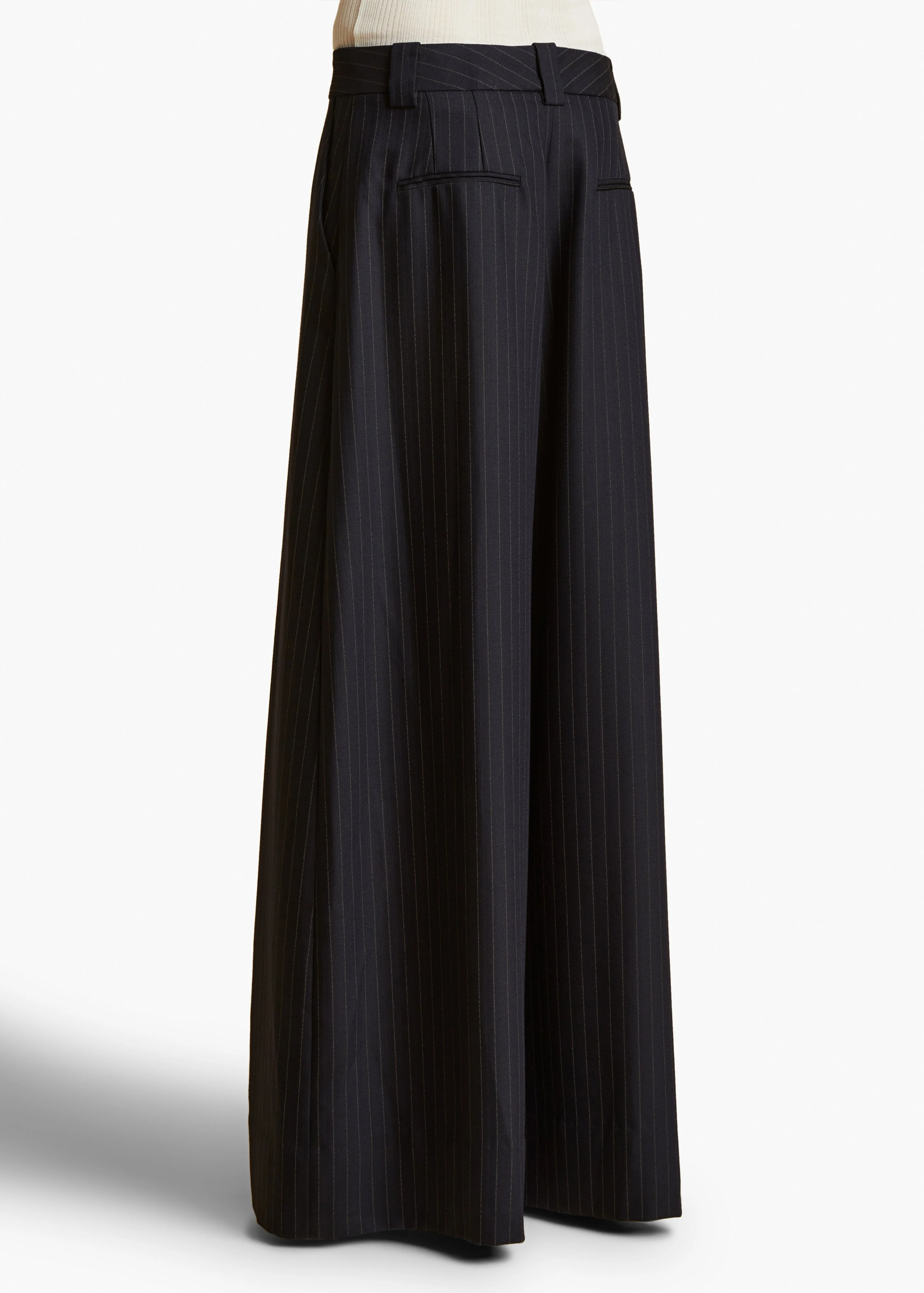 Khaite - Jacob Pant in Navy and White Stripe - Image 11