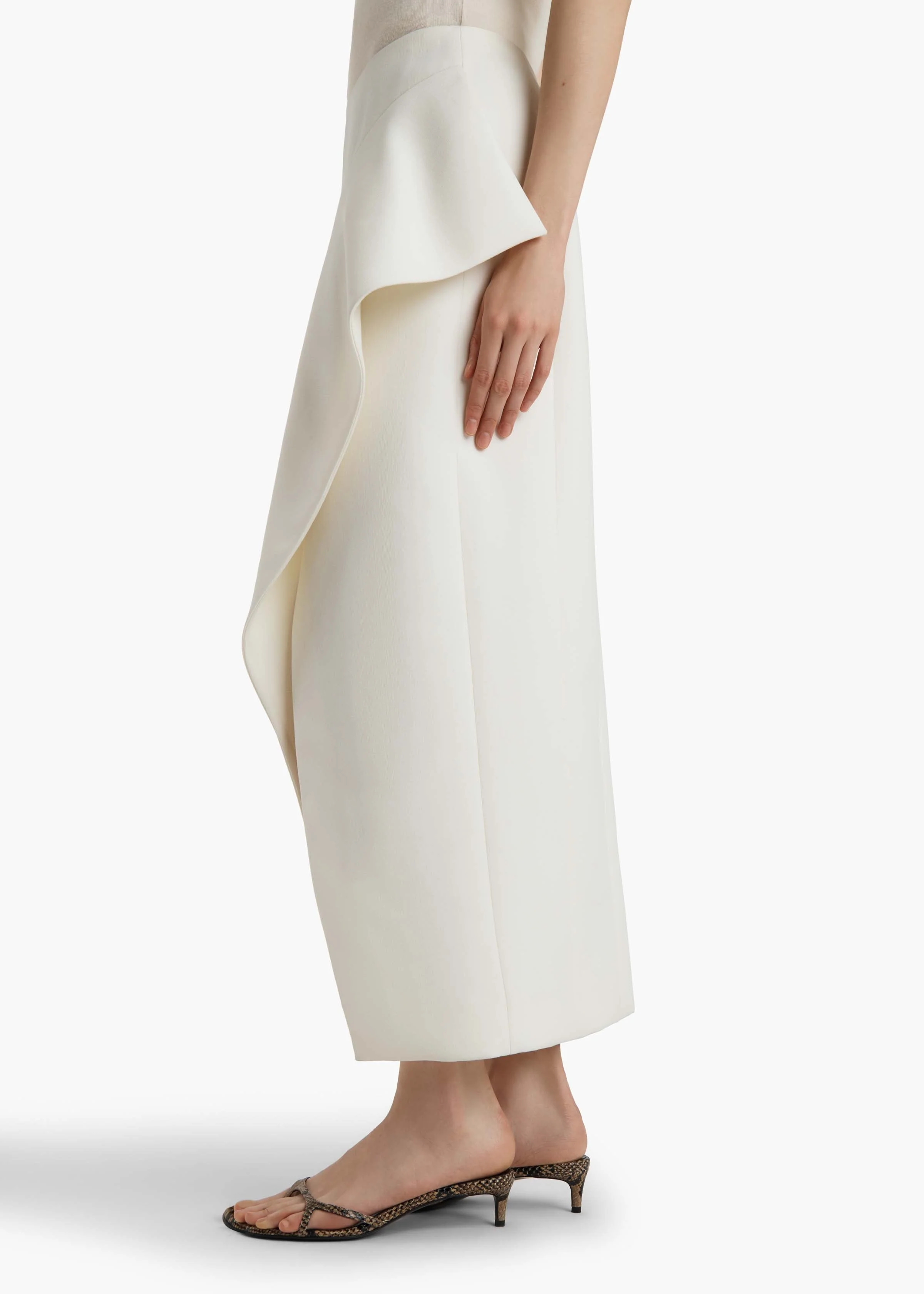 Khaite - Jaia Skirt in Cream - Image 6