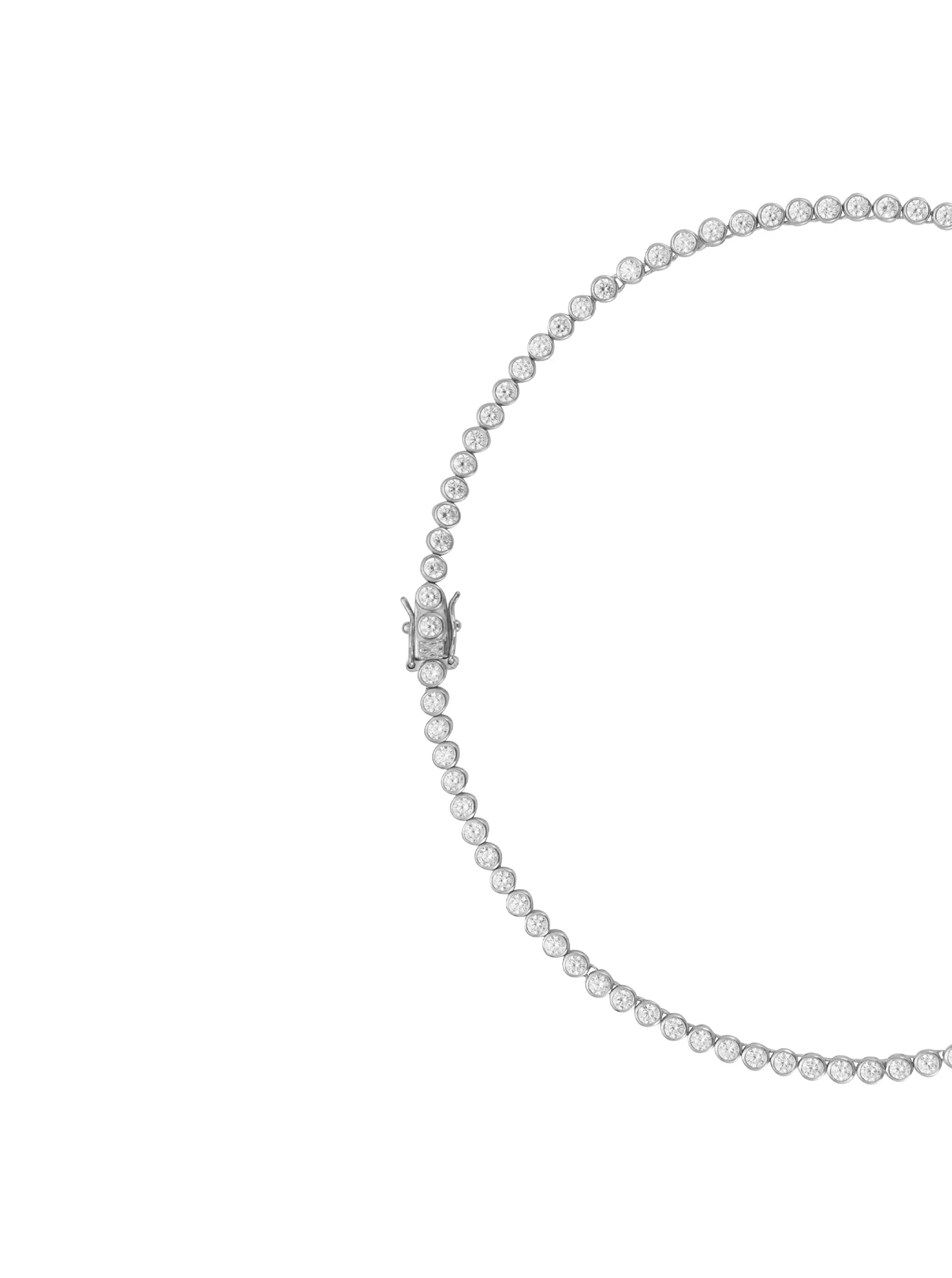 Dorsey - JAMES BEZEL RIVIÈRE NECKLACE IN LAB WHITE SAPPHIRE - Image 2