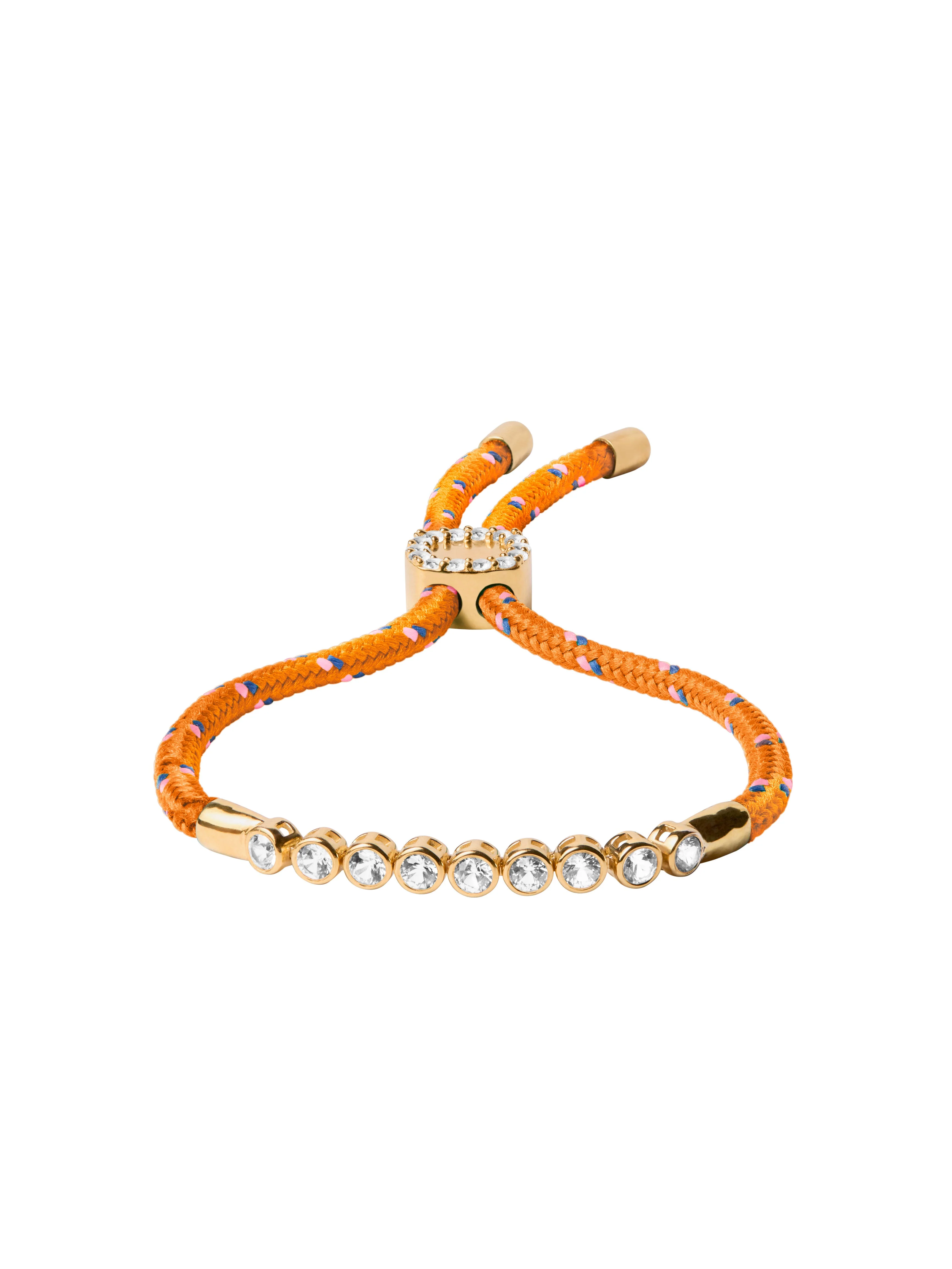 Dorsey - JAMES BEZEL ORANGE PARACORD BRACELET, GOLD