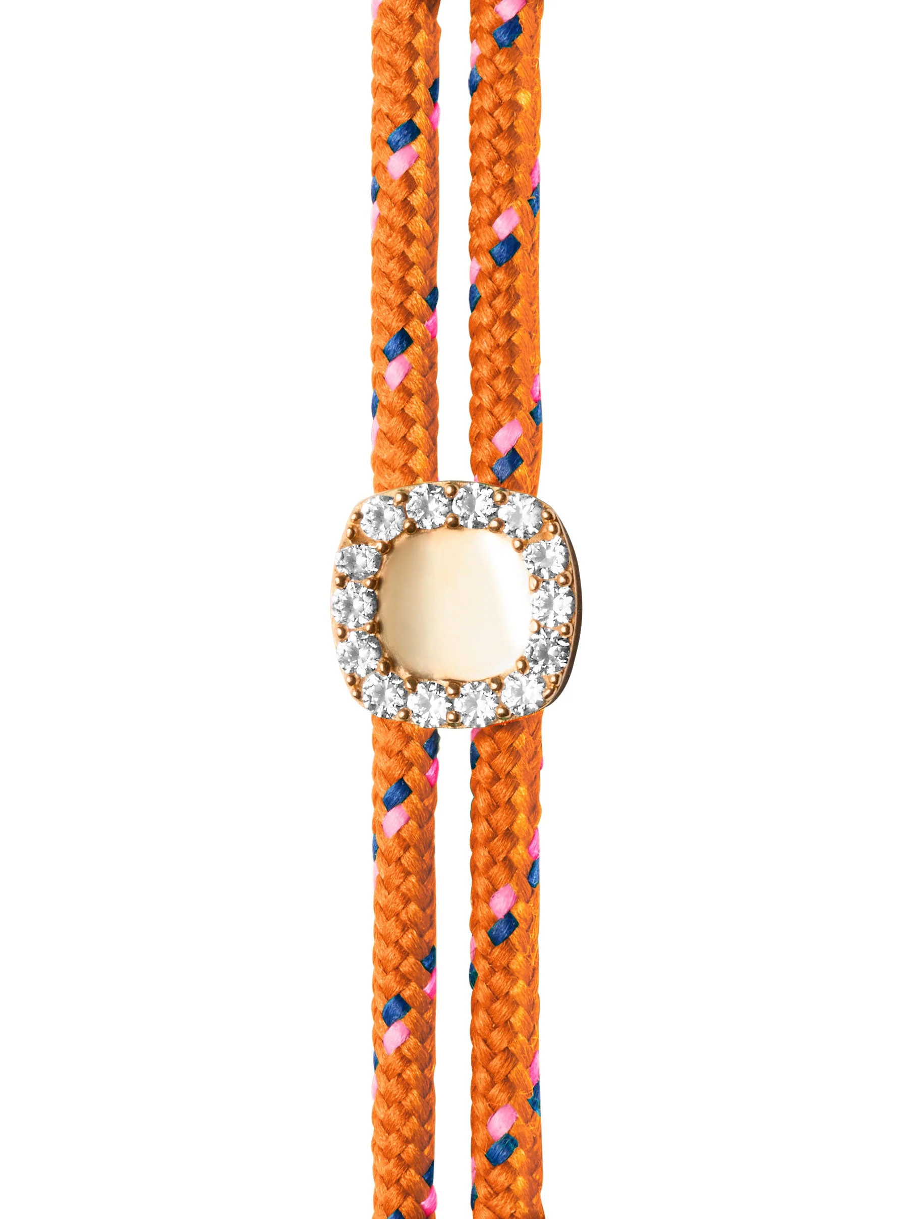 Dorsey - JAMES BEZEL ORANGE PARACORD BRACELET, GOLD - Image 2
