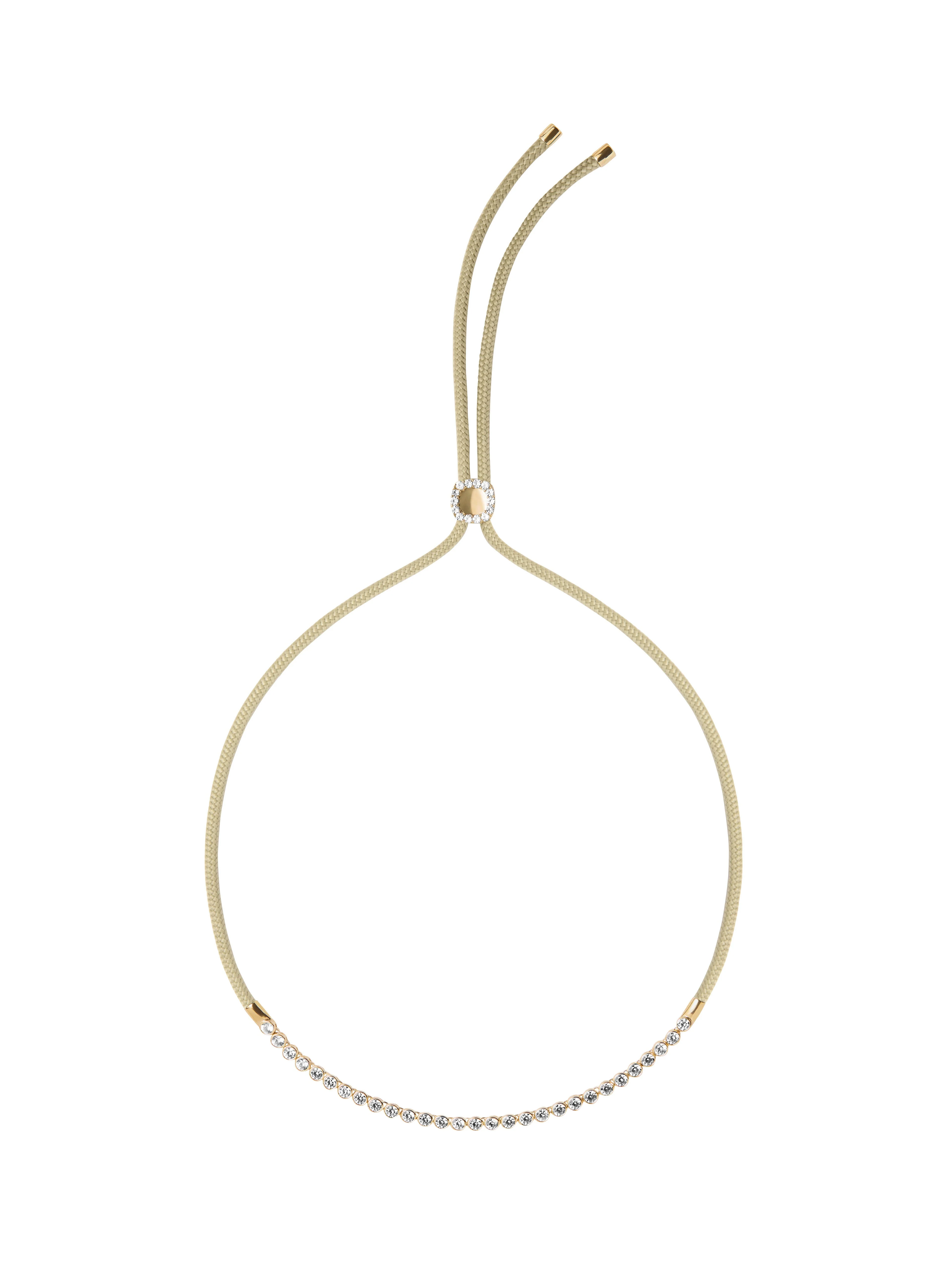 Dorsey - JAMES BEZEL LAB DIAMOND KHAKI PARACORD NECKLACE, 14K YELLOW GOLD