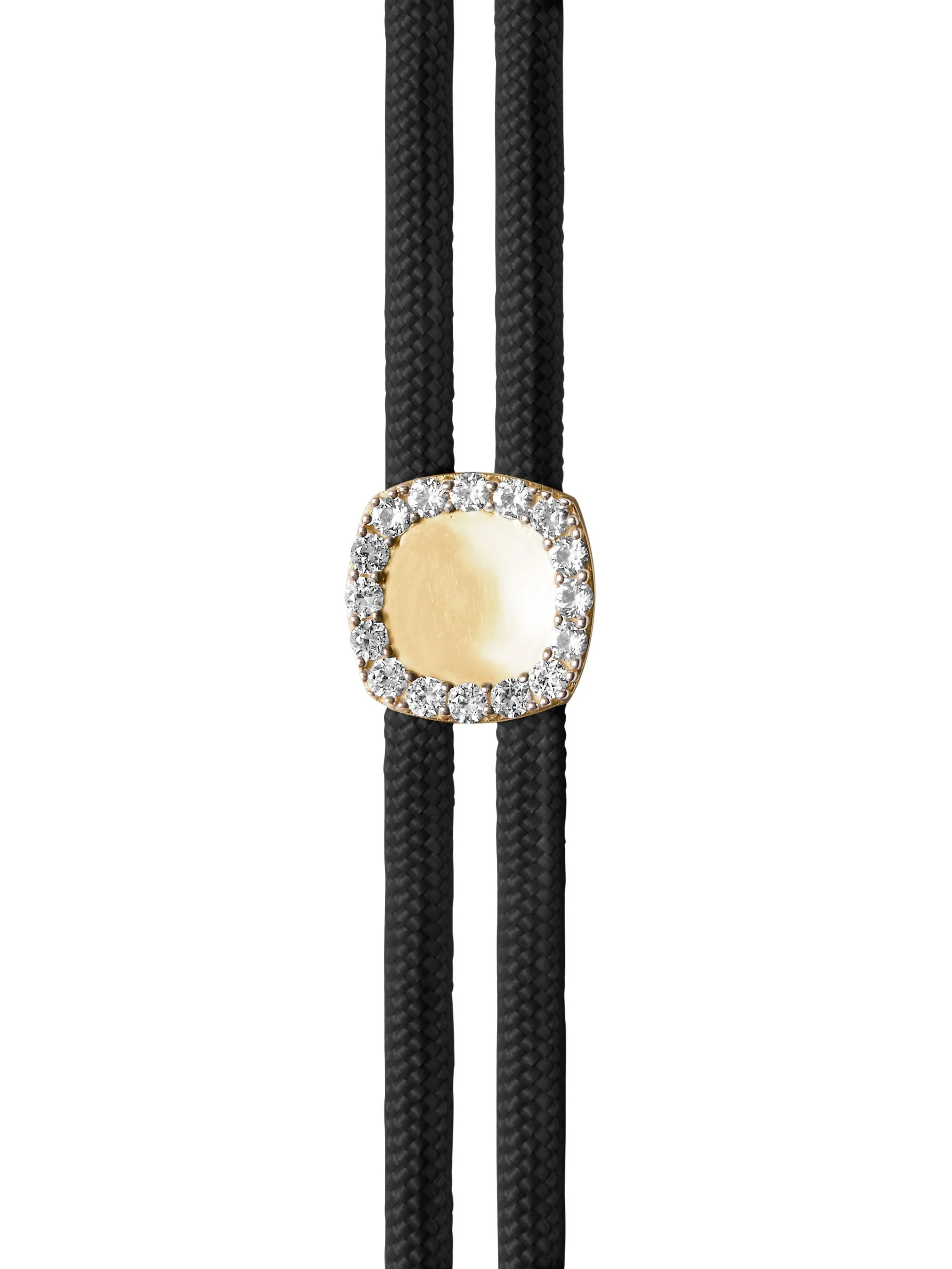 Dorsey - JAMES BEZEL NOIR PARACORD ANKLET, GOLD - Image 2
