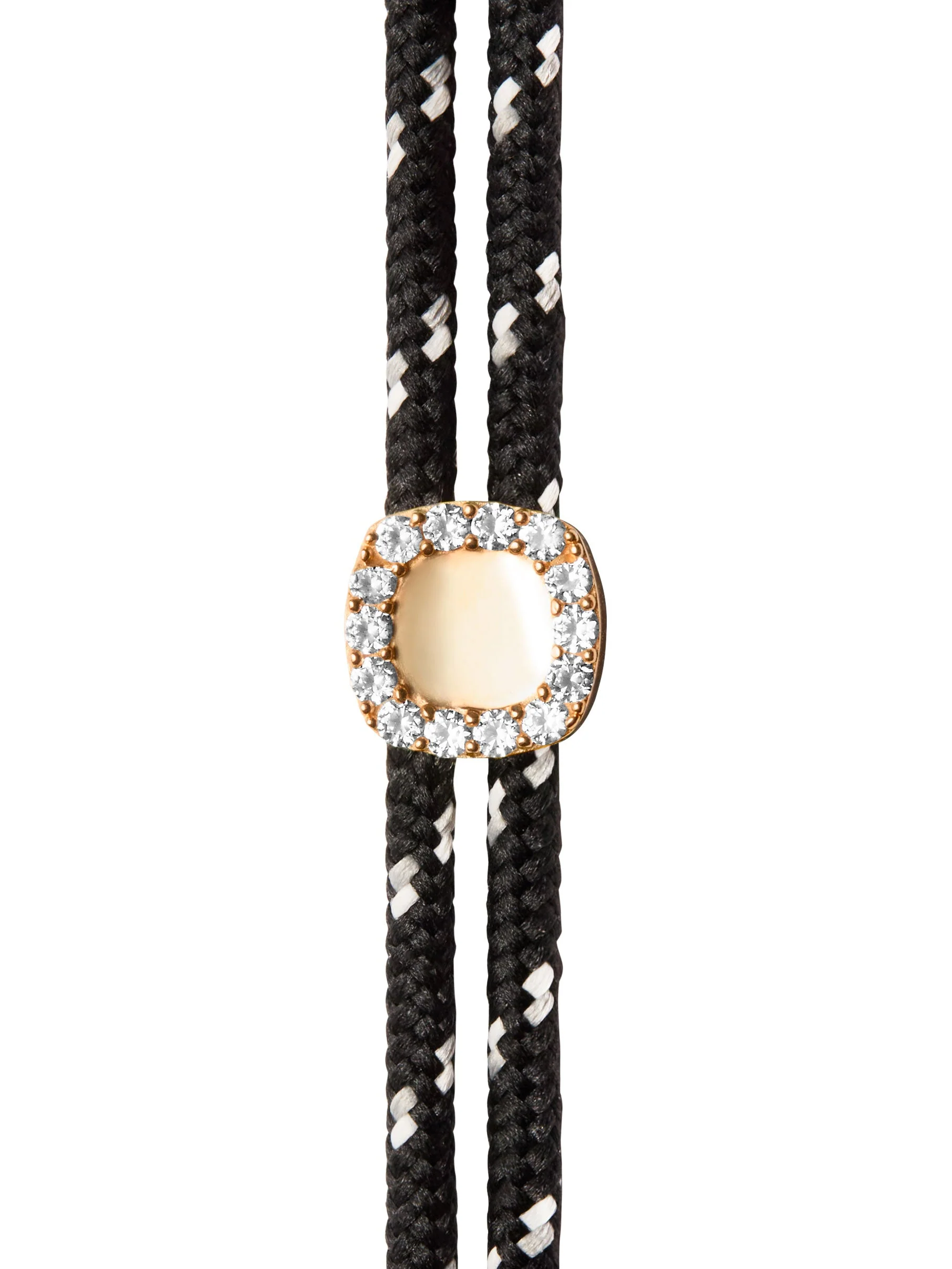 Dorsey - JAMES BEZEL NOIR ET BLANC PARACORD ANKLET, GOLD - Image 2