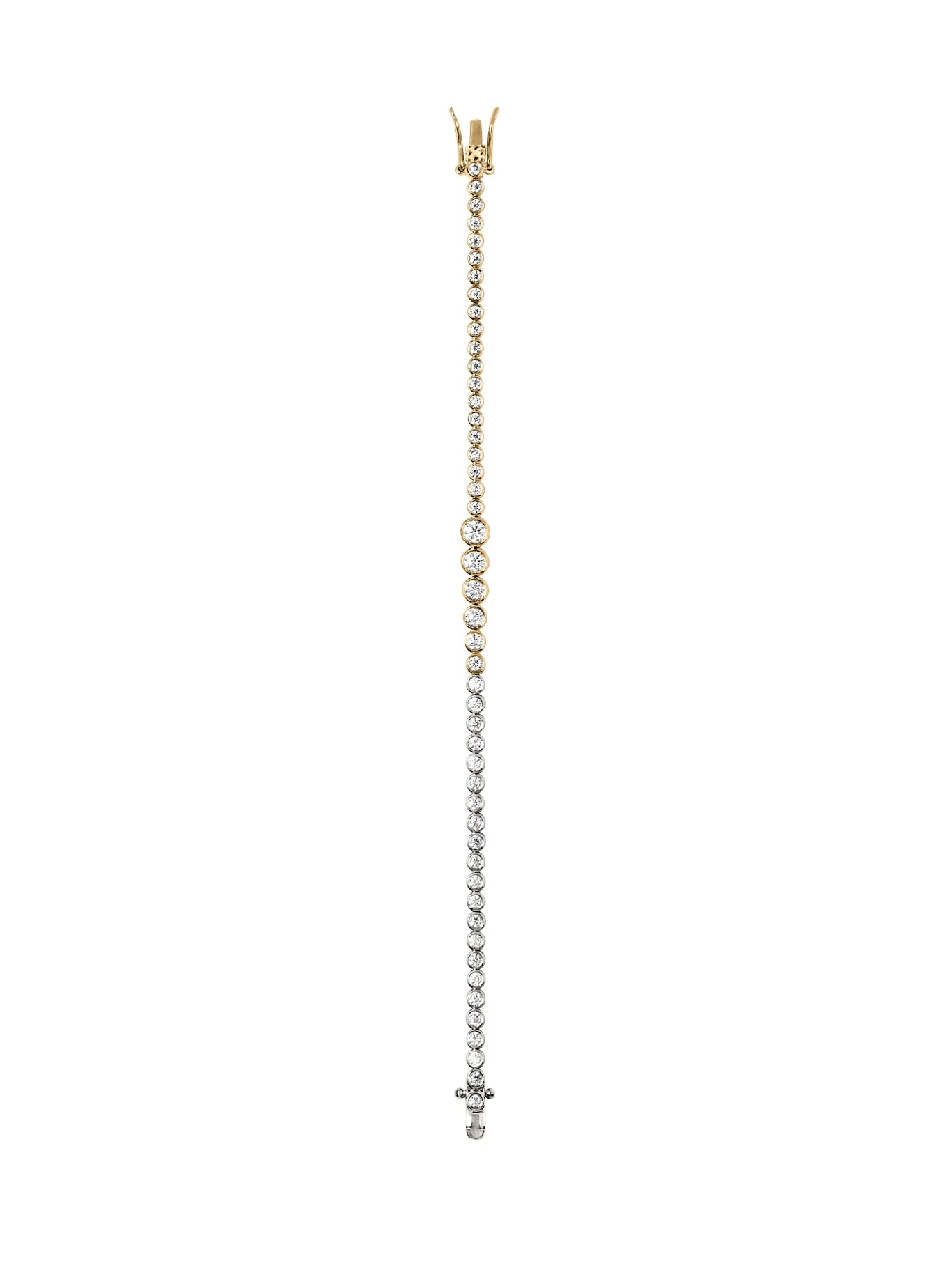 Dorsey - JAMES TWO - TONE GRADUATED BEZEL RIVIÈRE BRACELET IN MOISSANITE