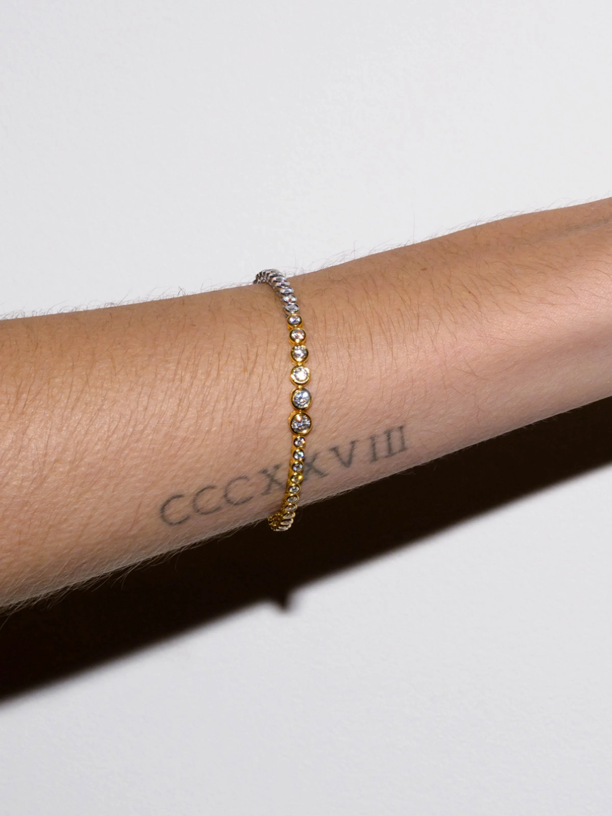 Dorsey - JAMES TWO - TONE GRADUATED BEZEL RIVIÈRE BRACELET IN MOISSANITE - Image 3
