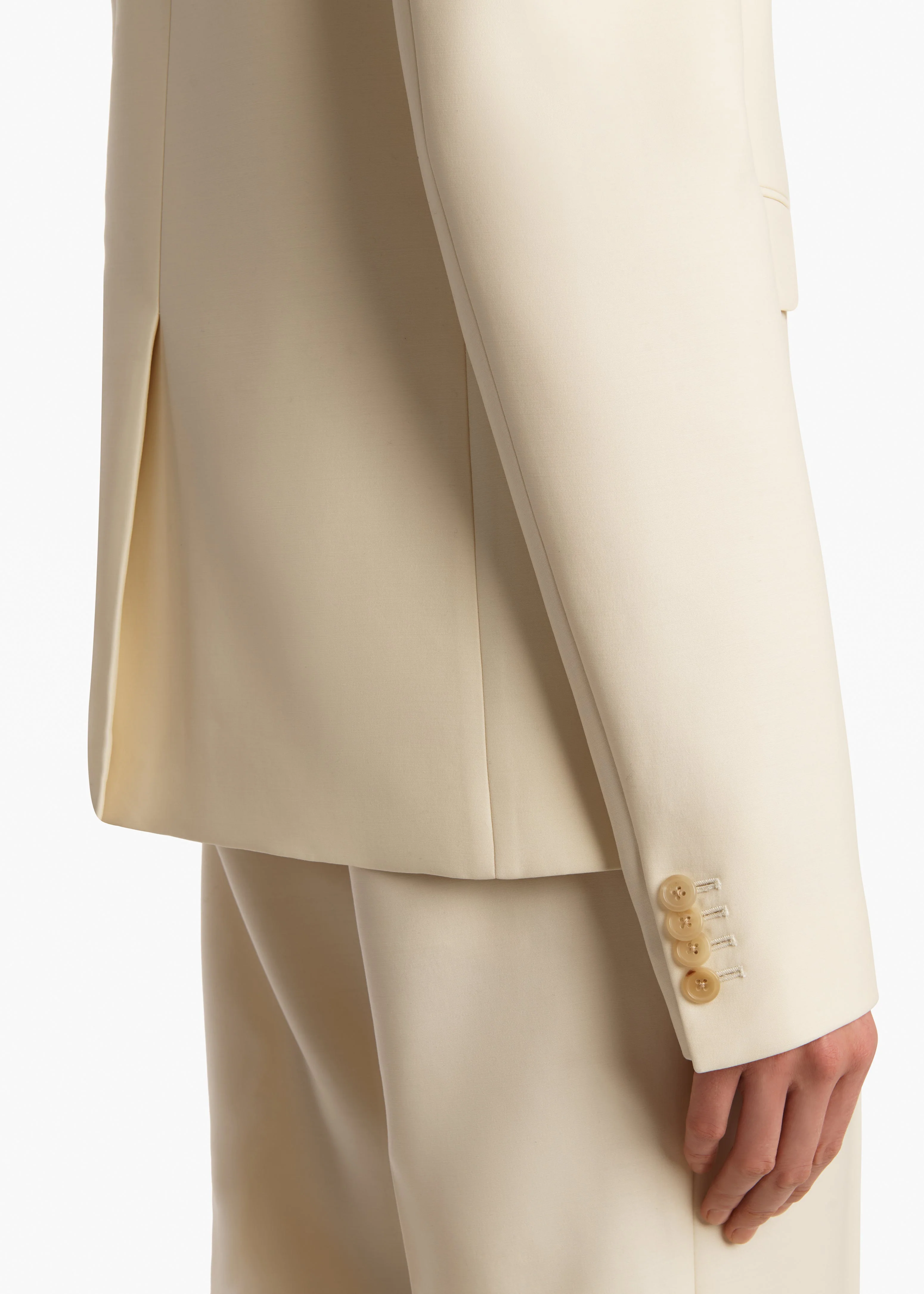 Khaite - Jameson Jacket in Cream - Image 6