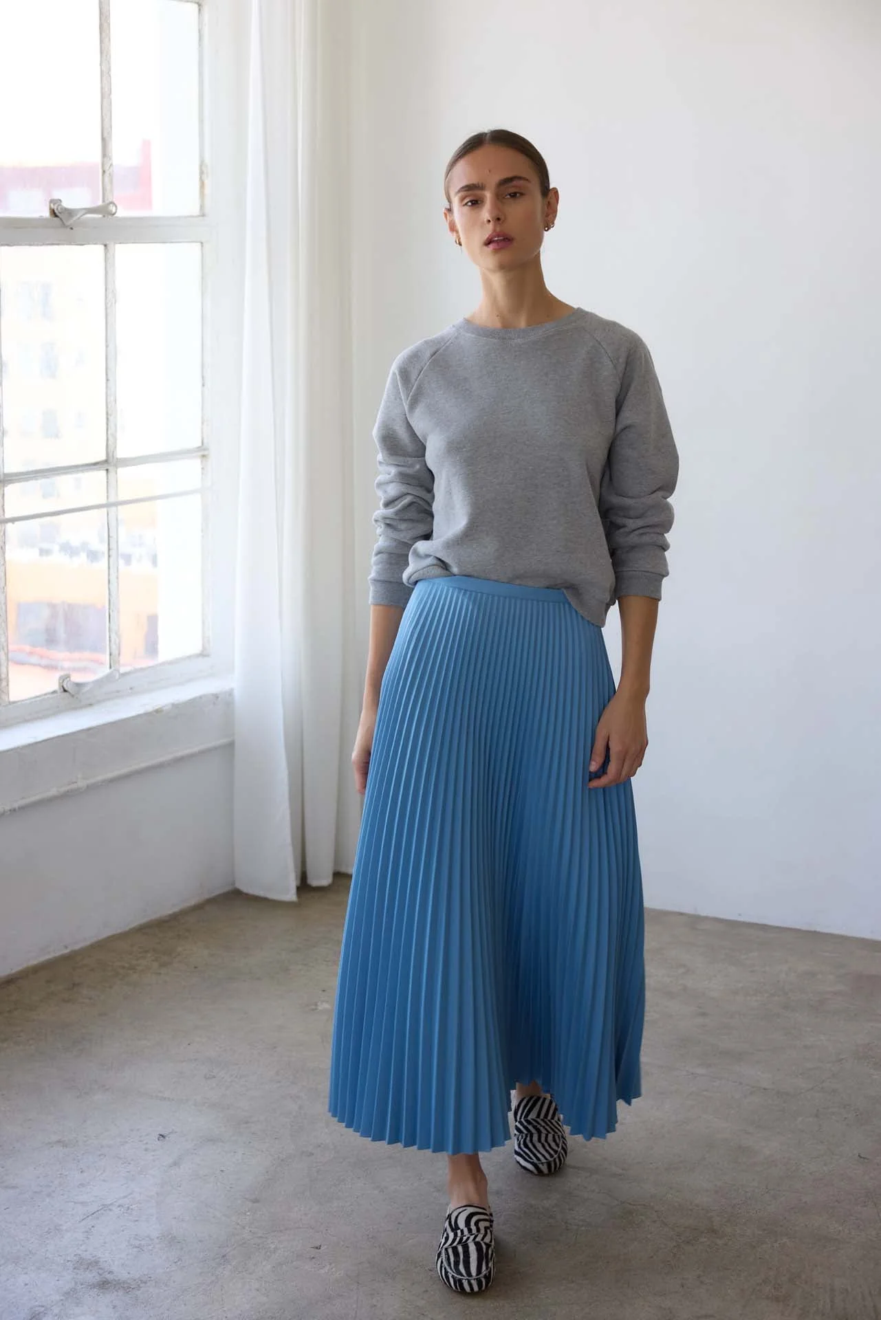 Jamie Haller - The Accordion Skirt in Baby Blue - Image 3