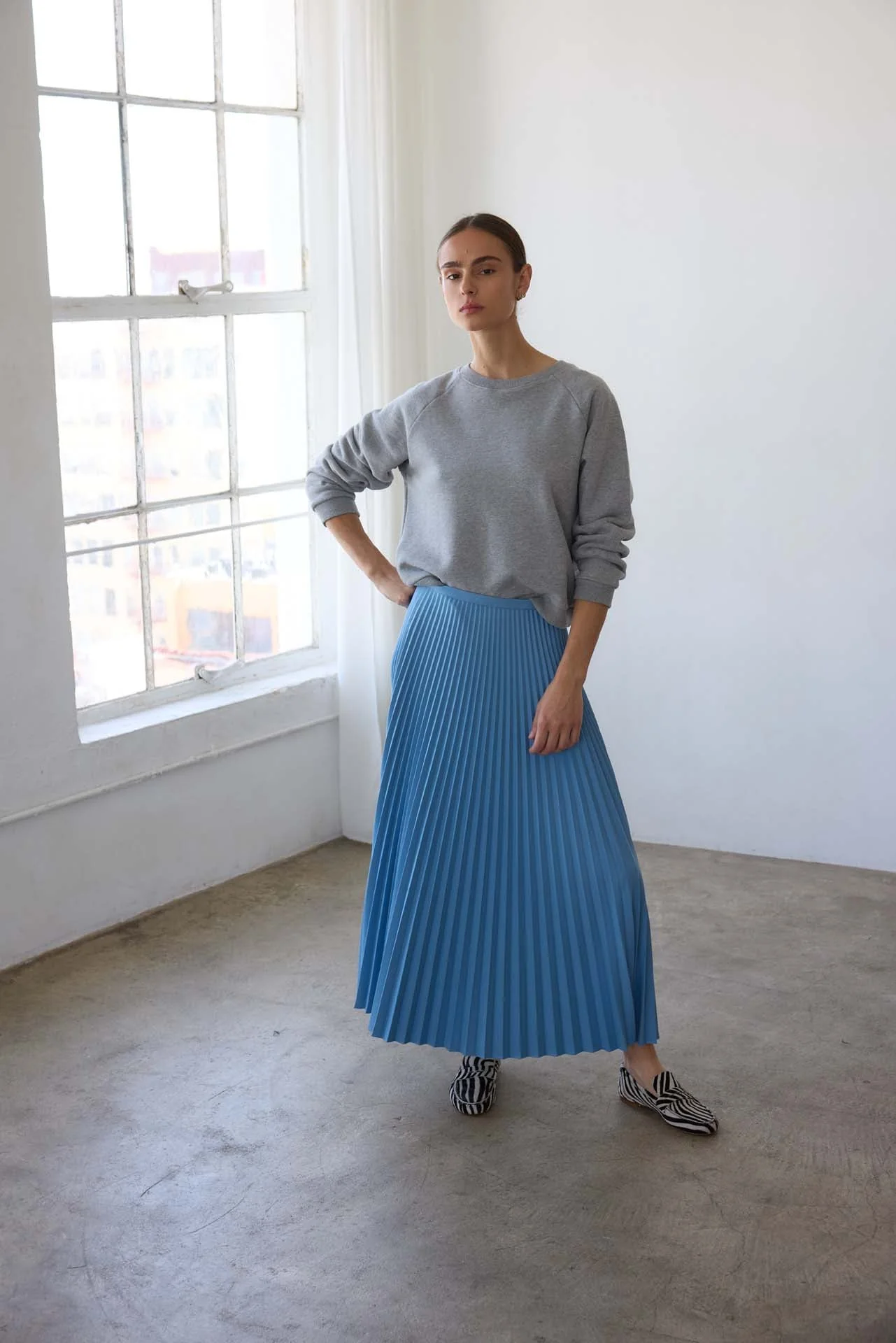 Jamie Haller - The Accordion Skirt in Baby Blue - Image 4