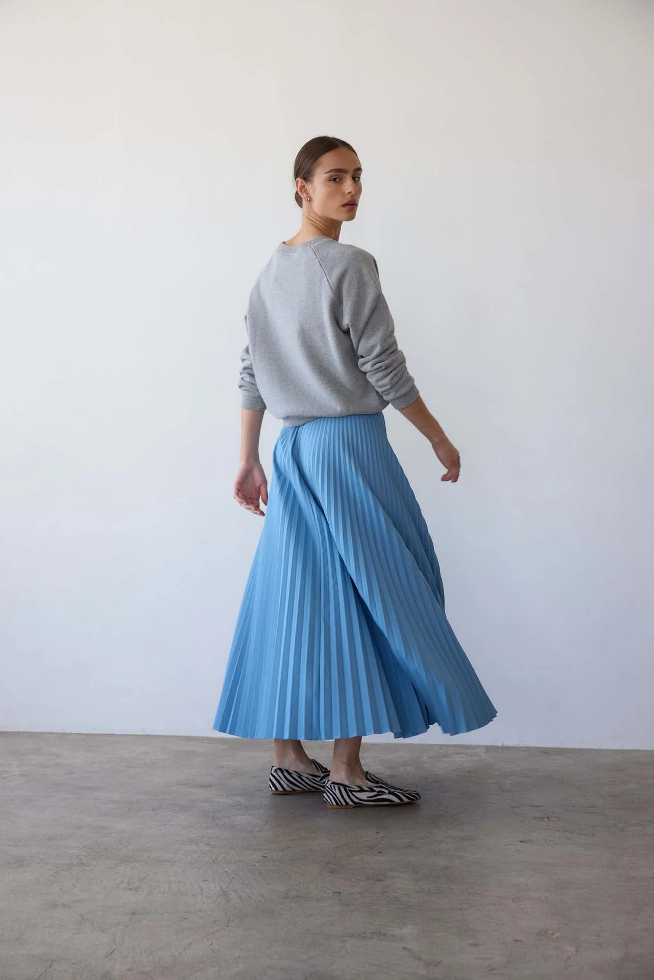 Jamie Haller - The Accordion Skirt in Baby Blue - Image 7