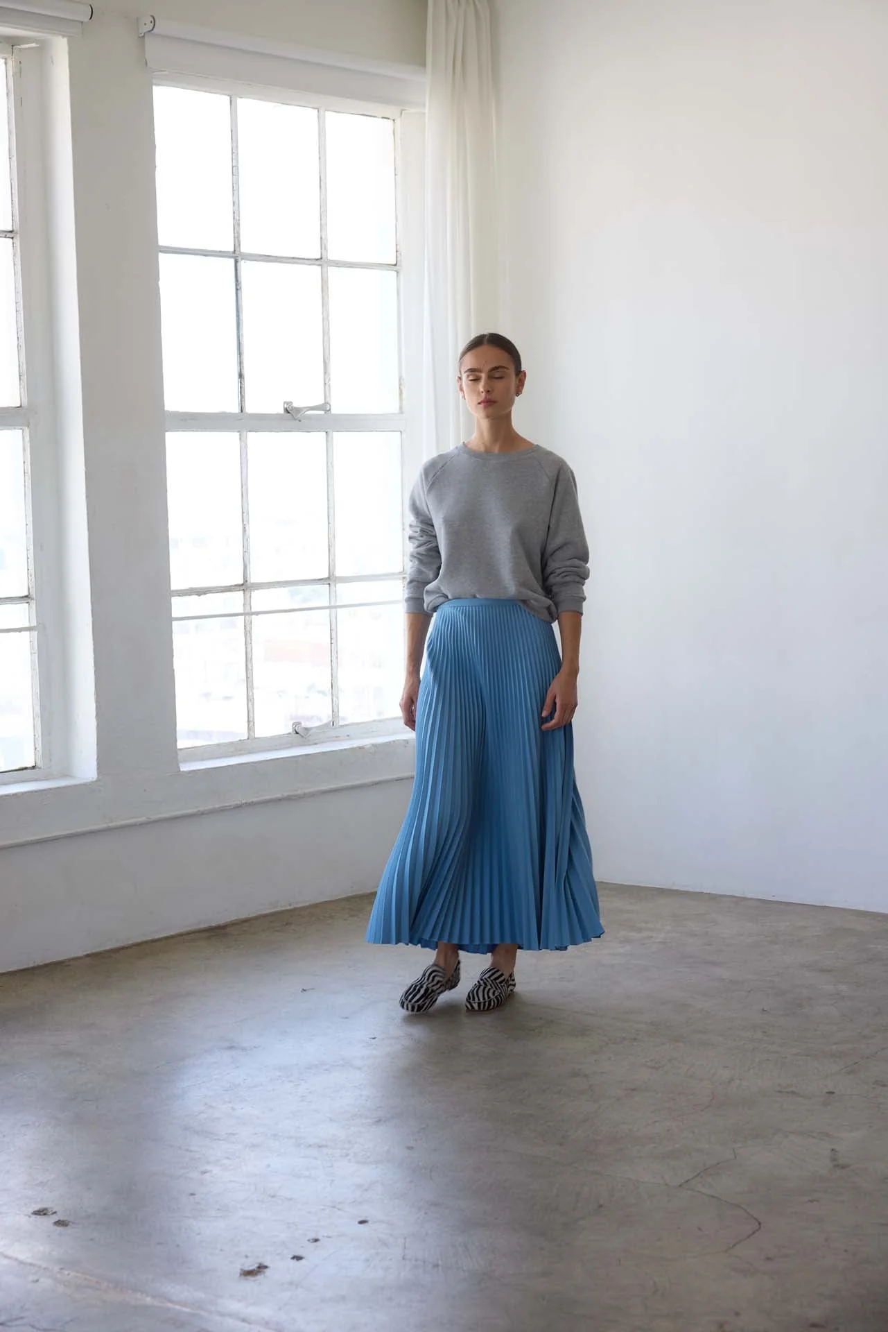 Jamie Haller - The Accordion Skirt in Baby Blue - Image 8