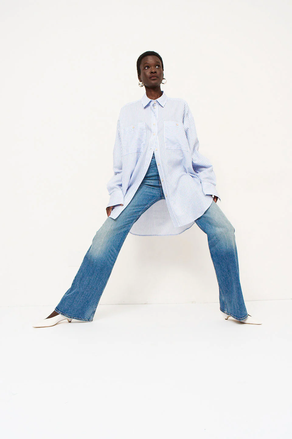 Jamie Haller - The Artist Shirt in Baby Blue Stripe - Image 5