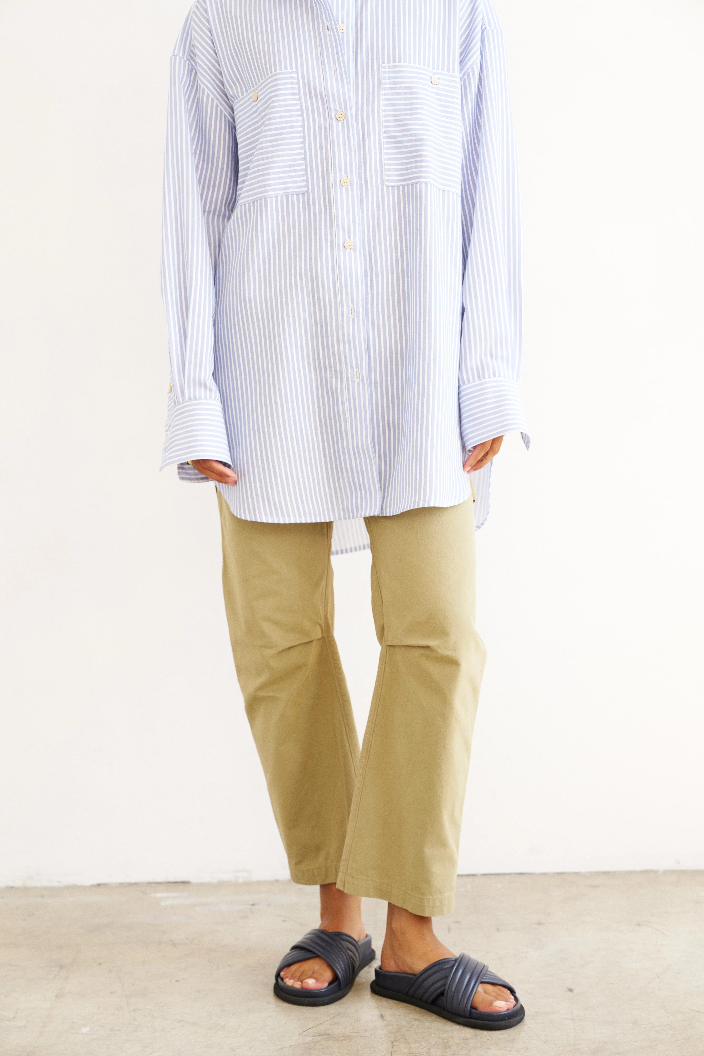 Jamie Haller - The Artist Shirt in Baby Blue Stripe - Image 9
