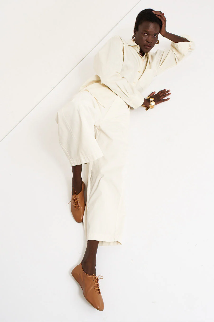 Jamie Haller - The Baggy Painter Crop in Ecru - Image 2