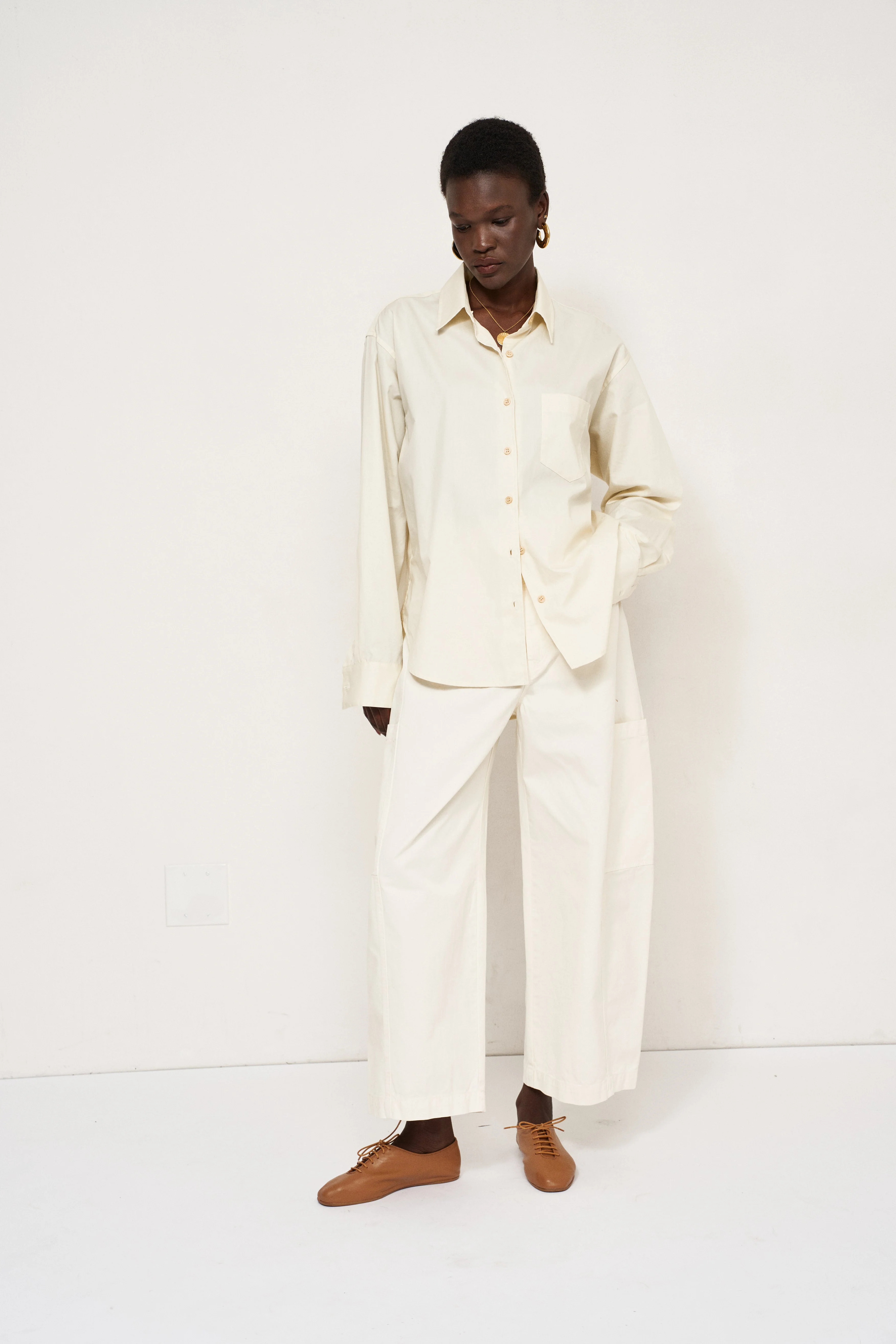 Jamie Haller - The Baggy Painter Crop in Ecru - Image 3