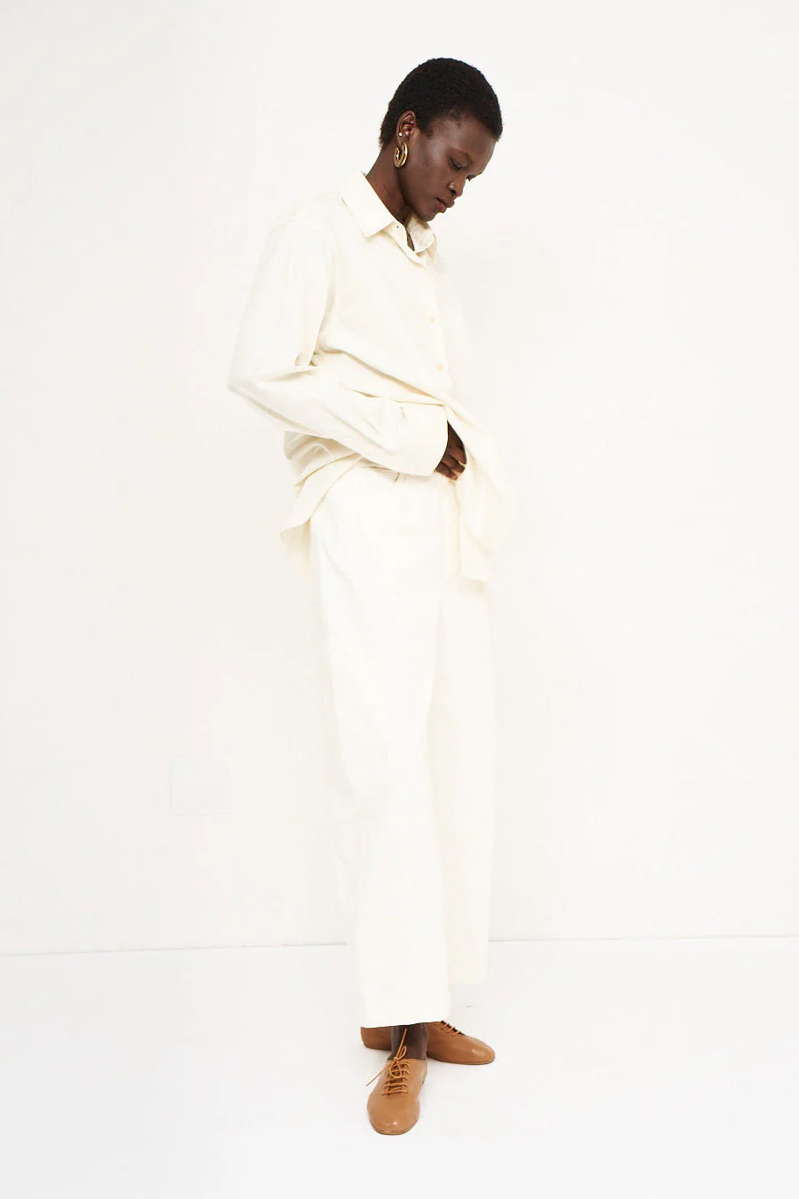 Jamie Haller - The Baggy Painter Crop in Ecru - Image 4