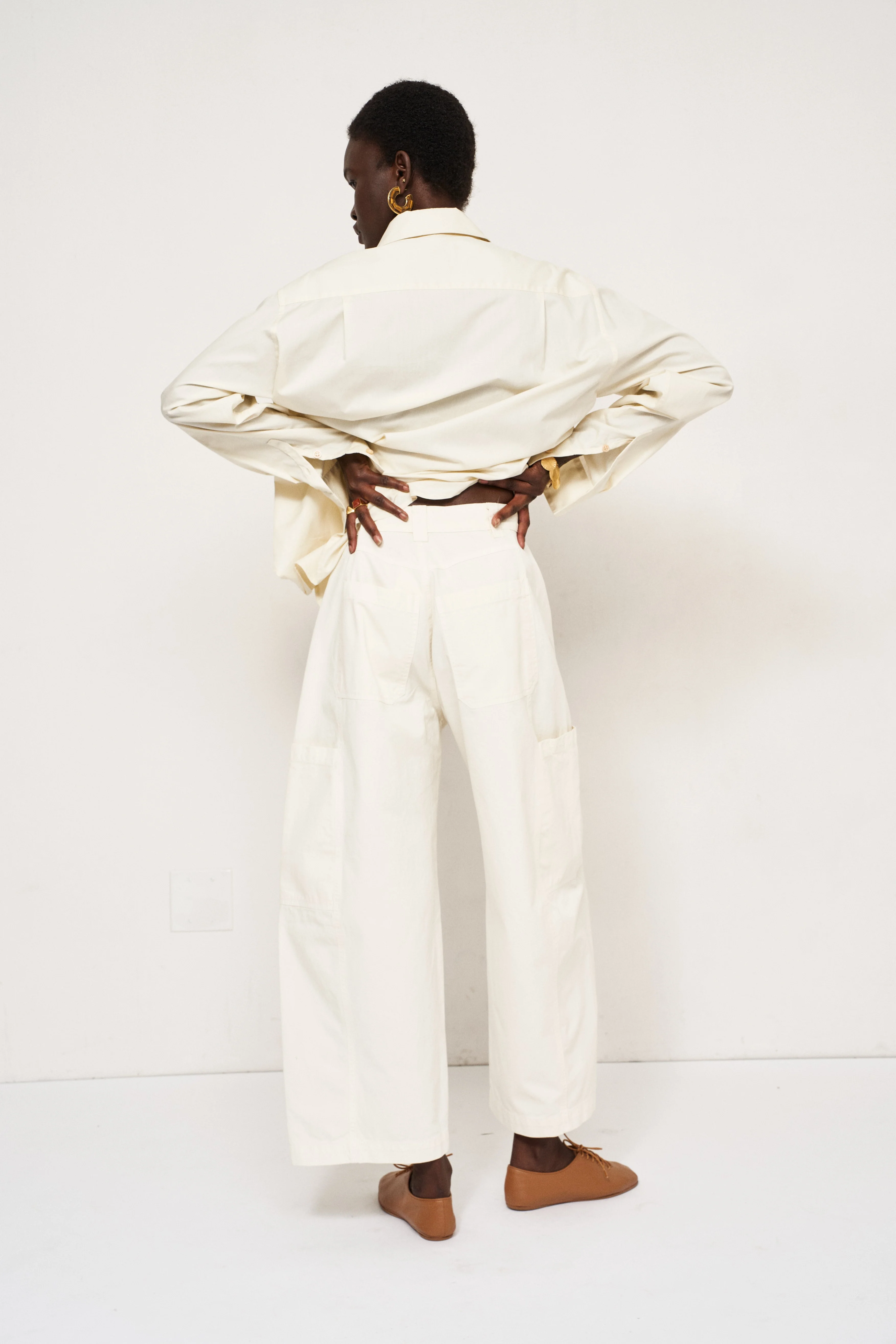 Jamie Haller - The Baggy Painter Crop in Ecru - Image 5