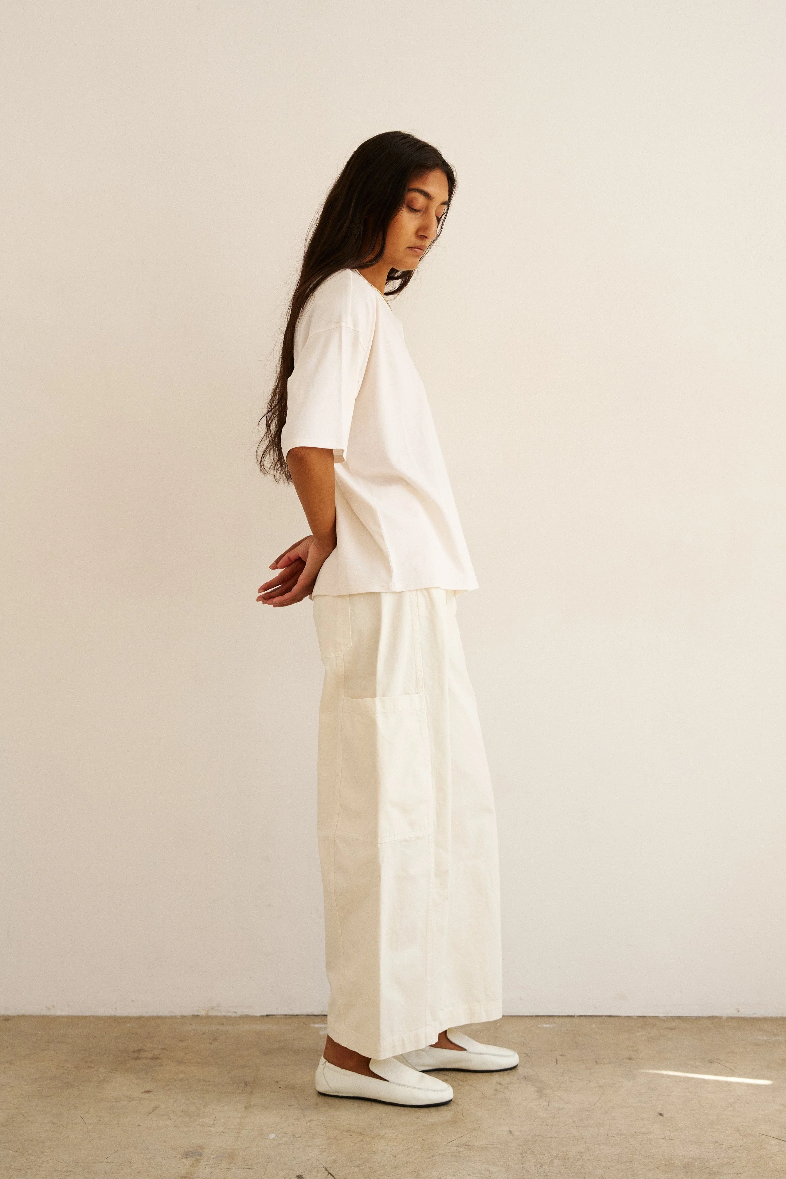 Jamie Haller - The Baggy Painter Crop in Ecru - Image 6
