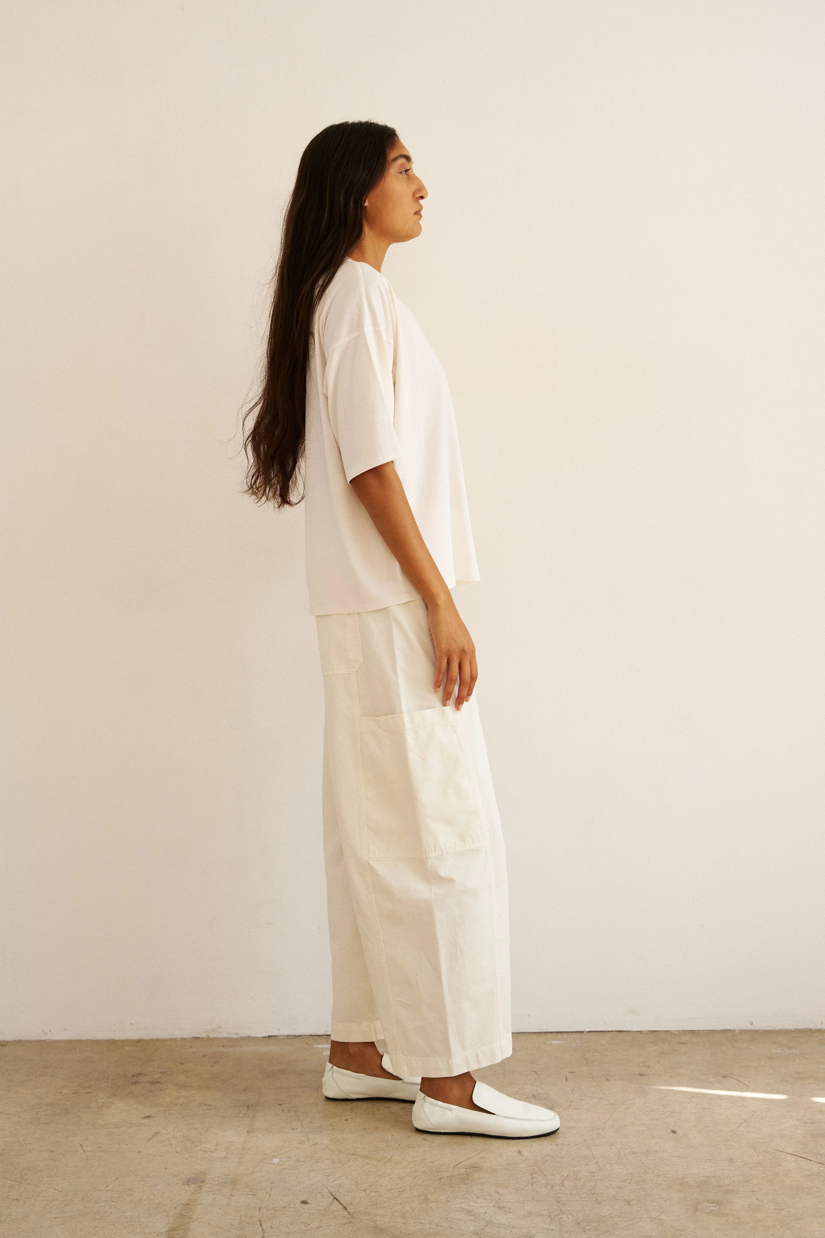 Jamie Haller - The Baggy Painter Crop in Ecru - Image 9