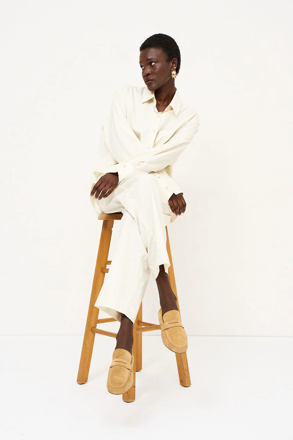 Jamie Haller - The Boxer Pant in Ecru - Image 11