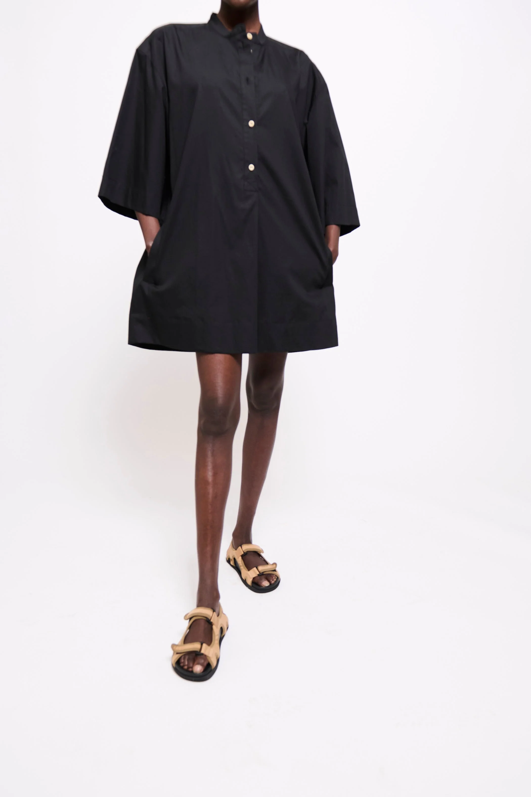Jamie Haller - The Caftan Mini Dress in Black - Image 5