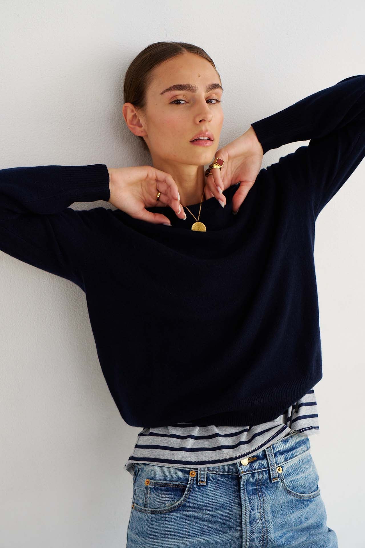 Jamie Haller - The Cashmere Crew in Navy - Image 8