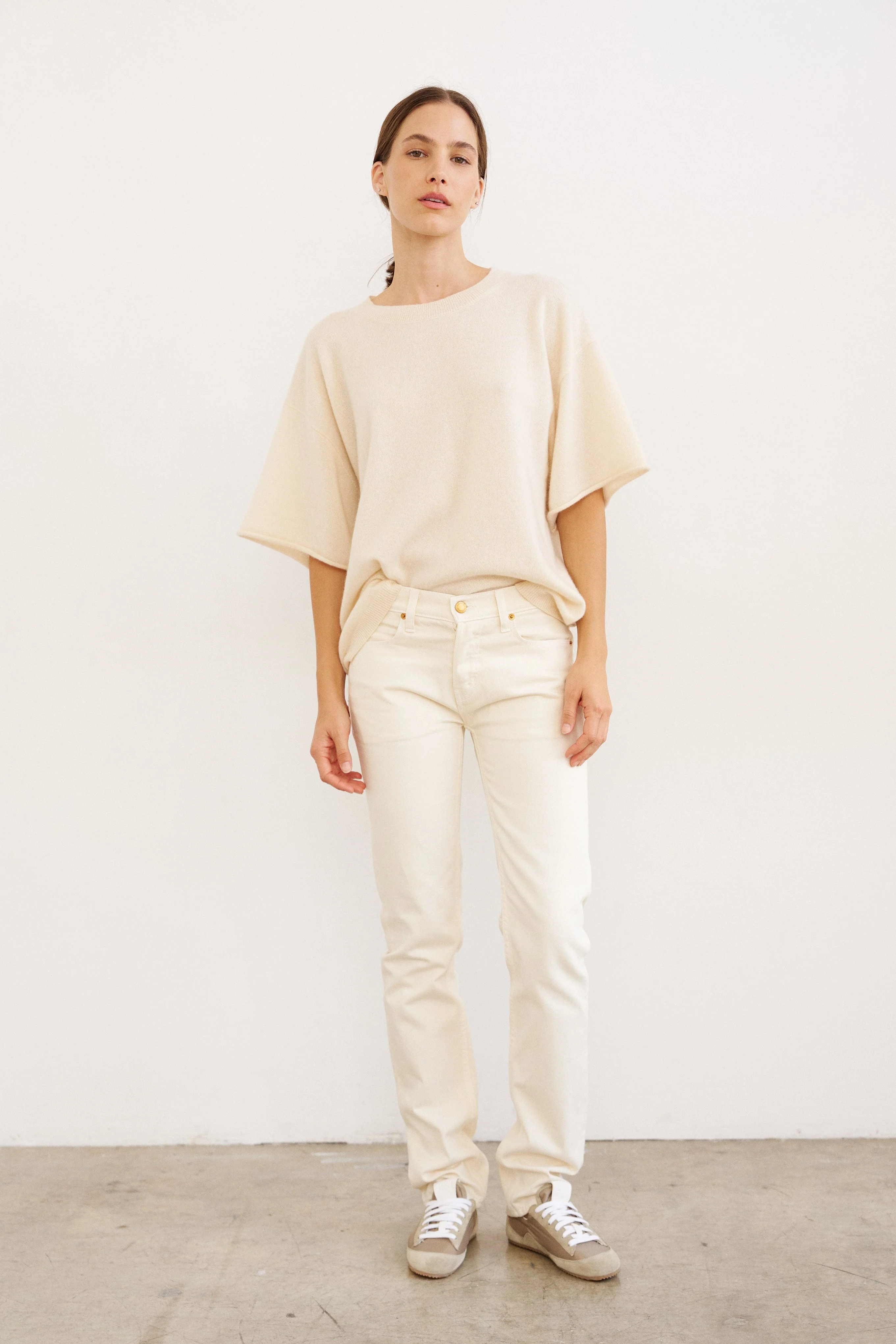 Jamie Haller - The Cashmere Tee in Creme - Image 2