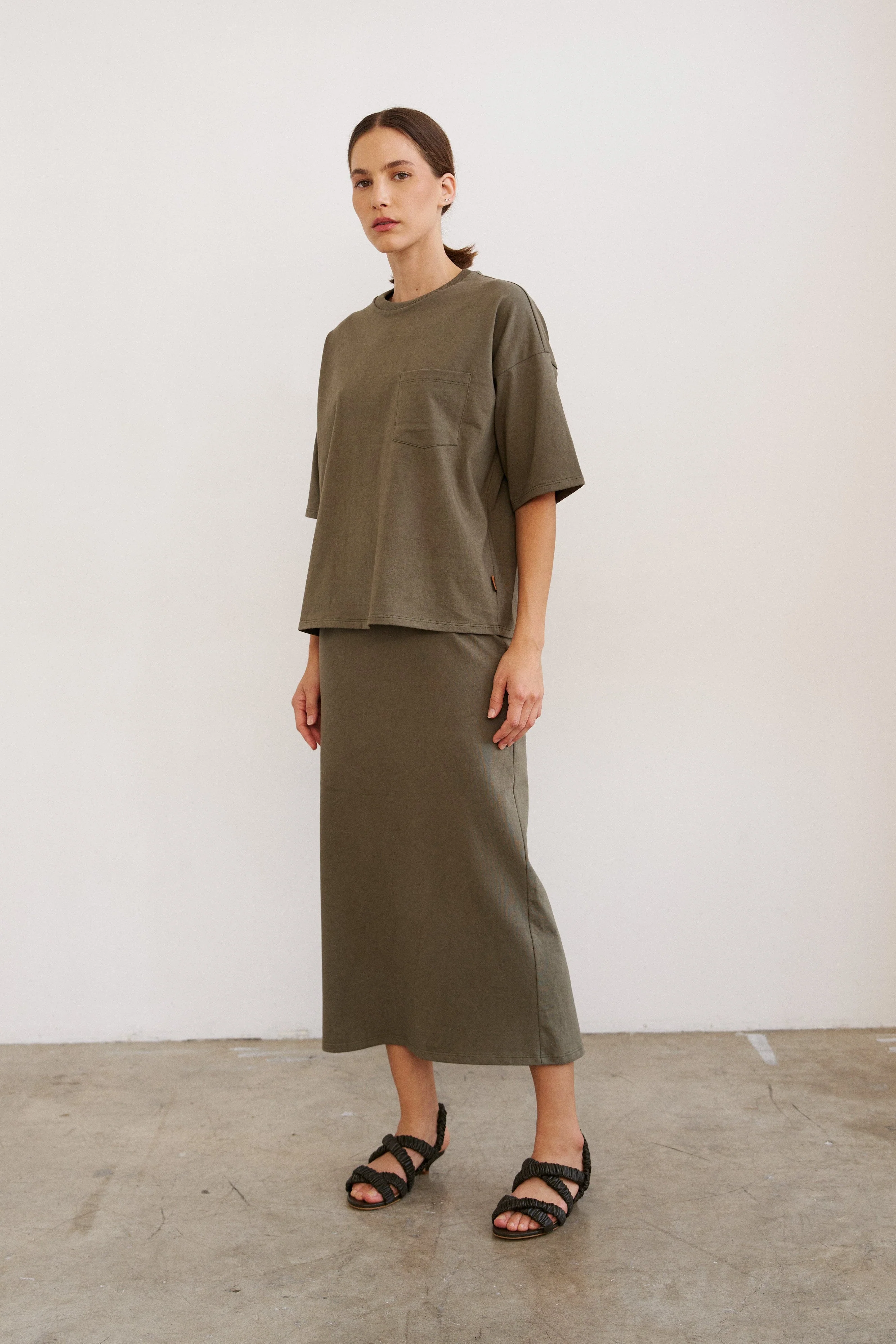 Jamie Haller - The Column Skirt in Olive