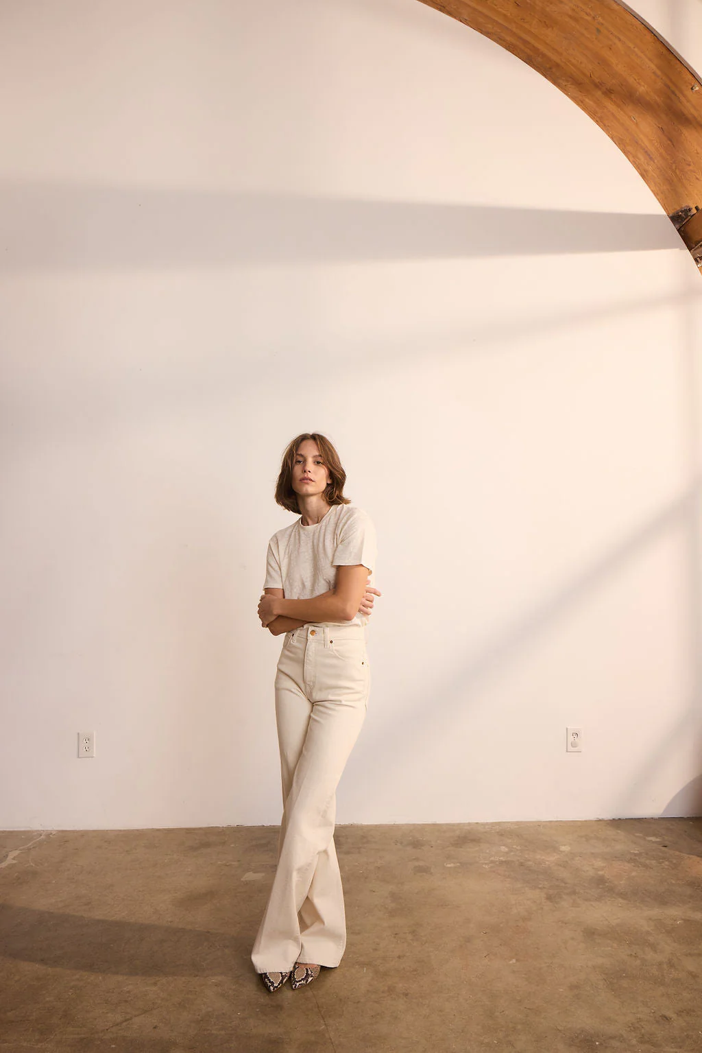 Jamie Haller - The Crease Jean in Ecru - Image 11
