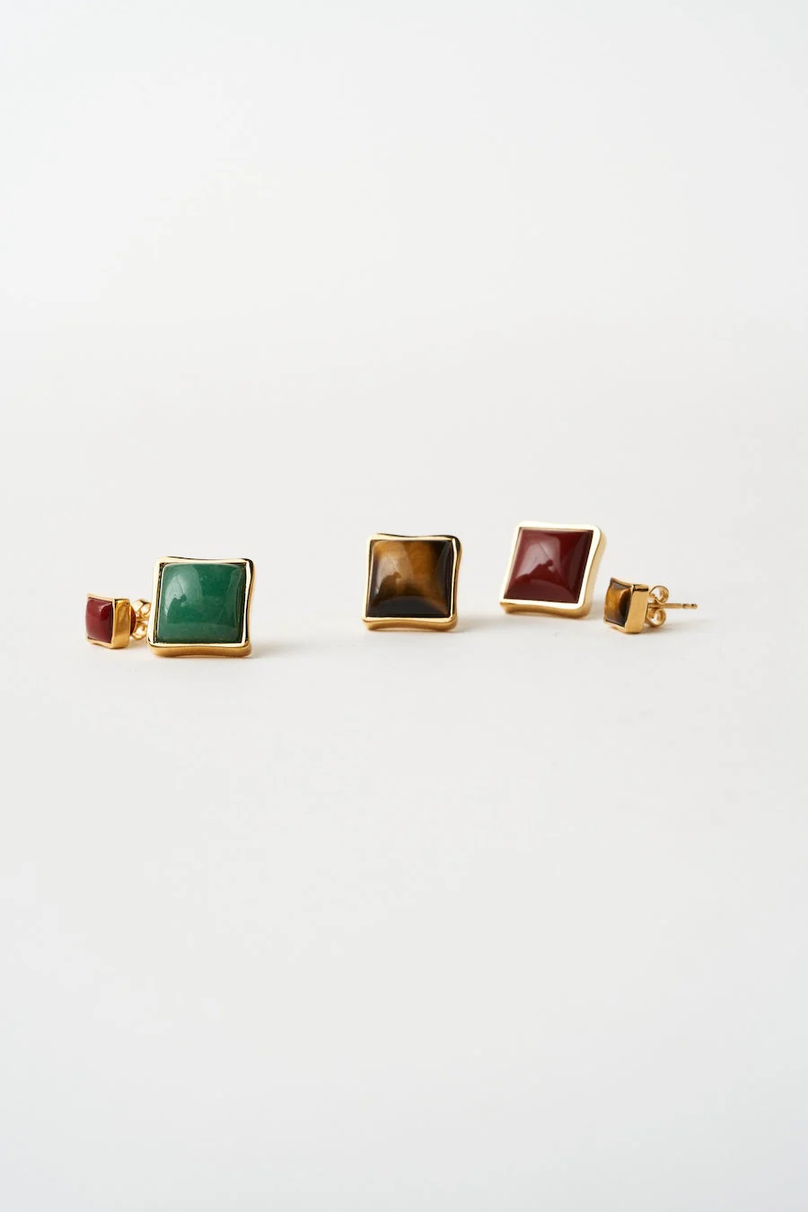 Jamie Haller - The Cufflink Stud Earring - Large in Red Jasper - Image 6