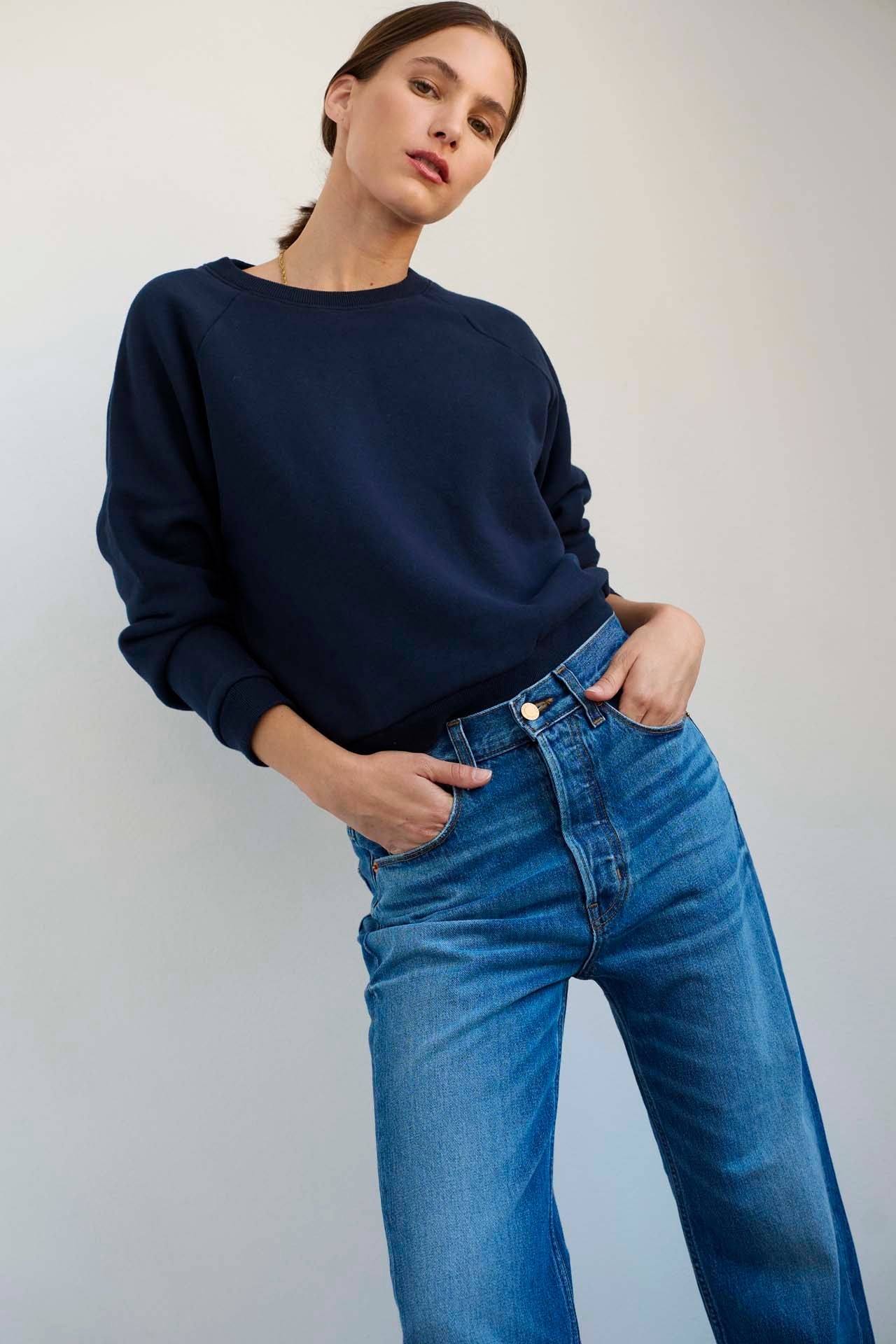 Jamie Haller - The Daily Sweatshirt in Navy - Image 4