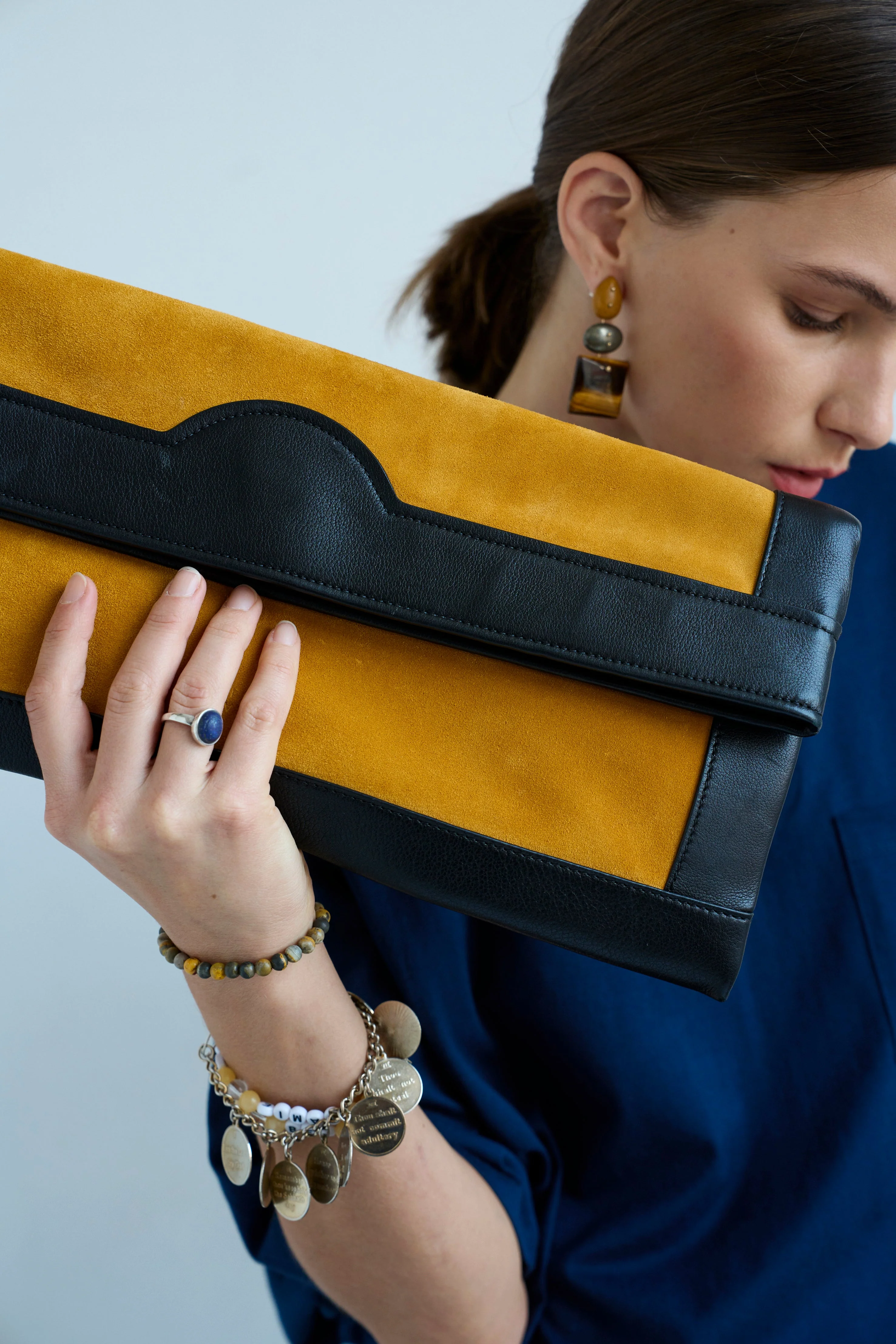Jamie Haller - The Document Clutch in Yellow / Black