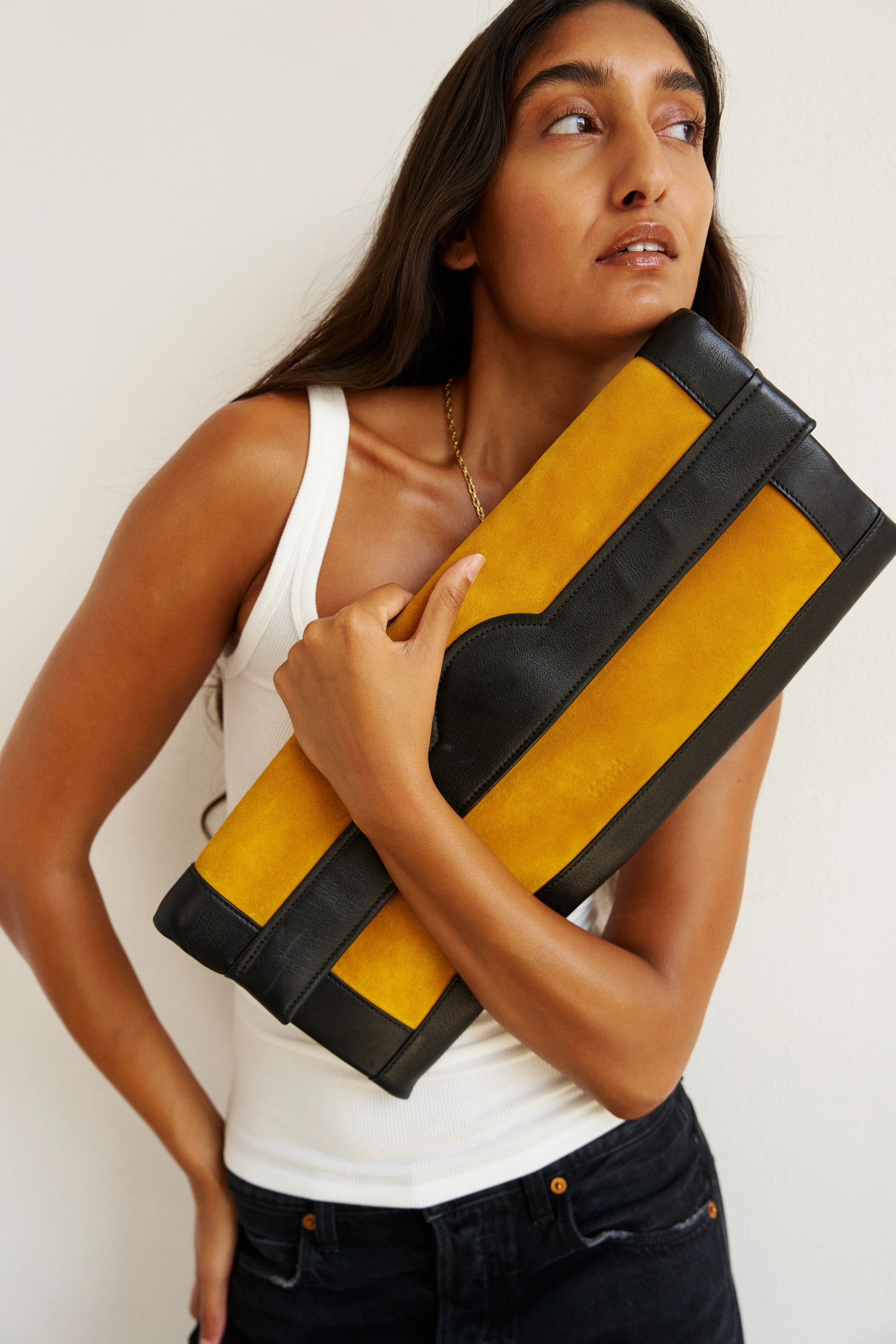 Jamie Haller - The Document Clutch in Yellow / Black - Image 3