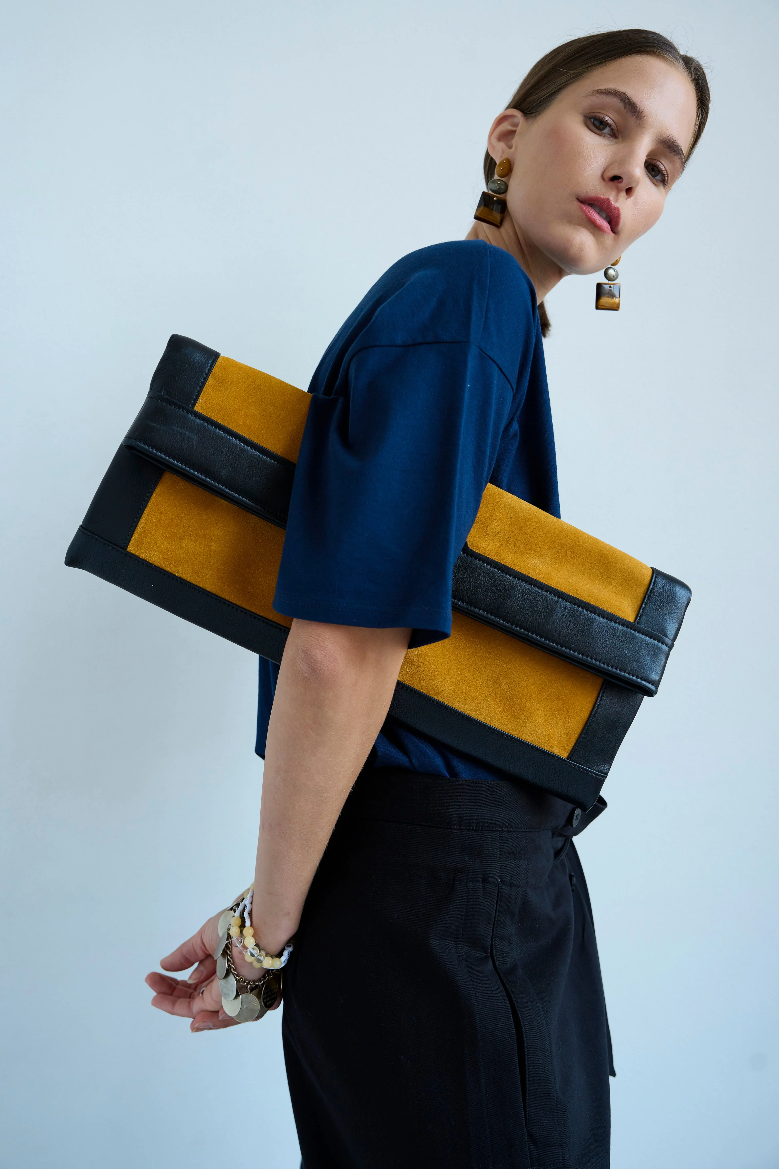 Jamie Haller - The Document Clutch in Yellow / Black - Image 4