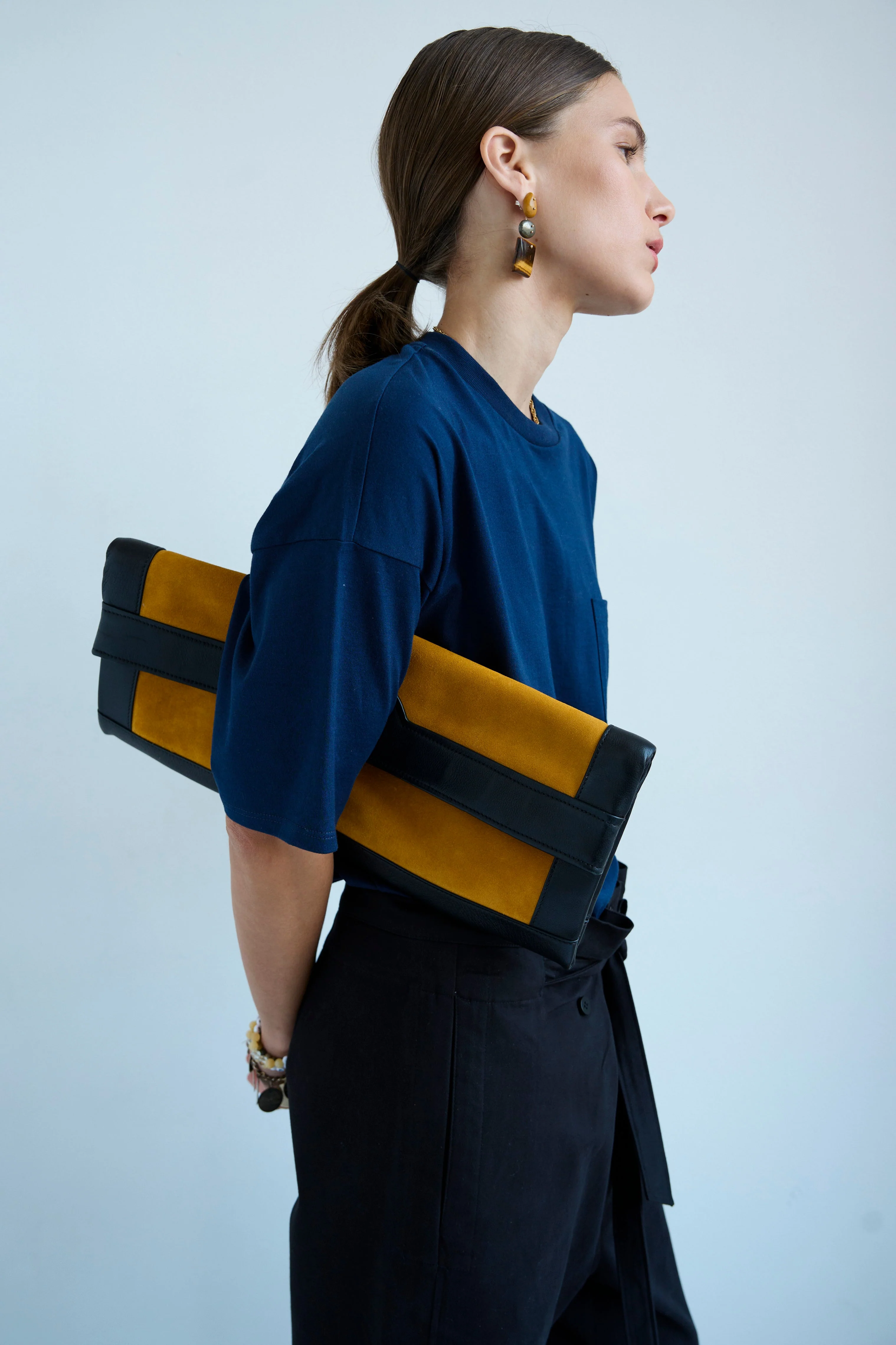 Jamie Haller - The Document Clutch in Yellow / Black - Image 6