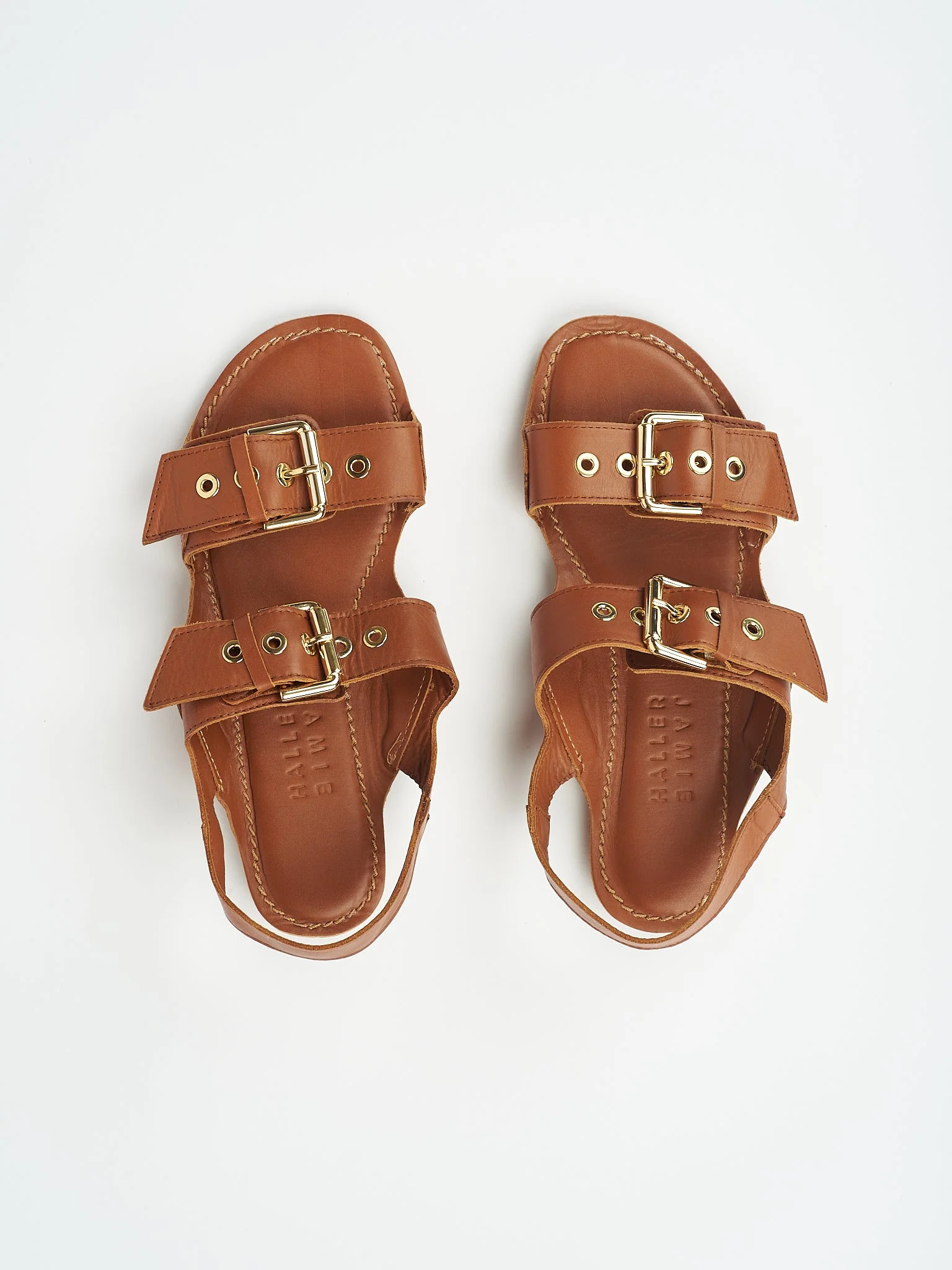 Jamie Haller - The Double Buckle Sandal in Cognac
