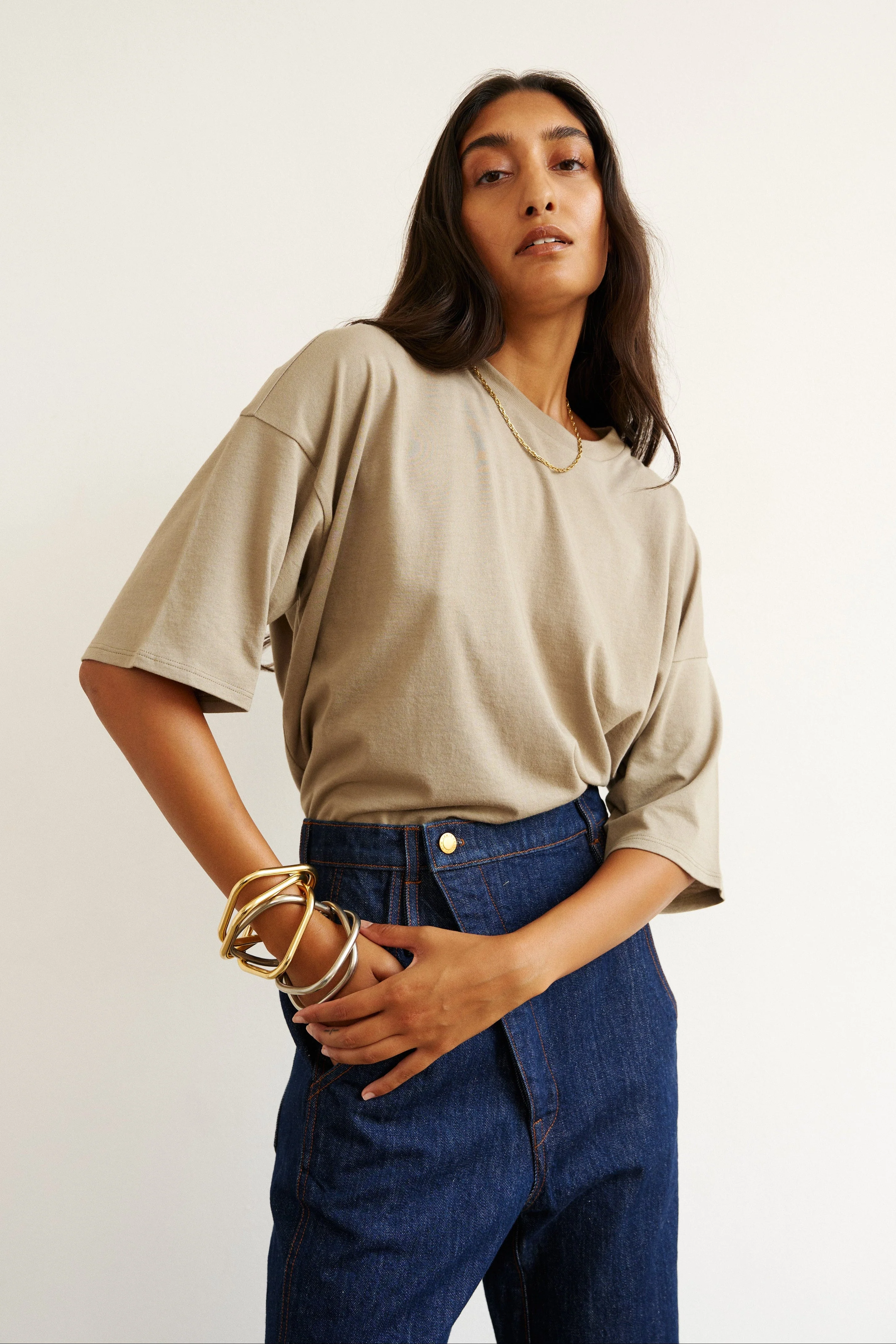 Jamie Haller - The Draped Tee in French Grey