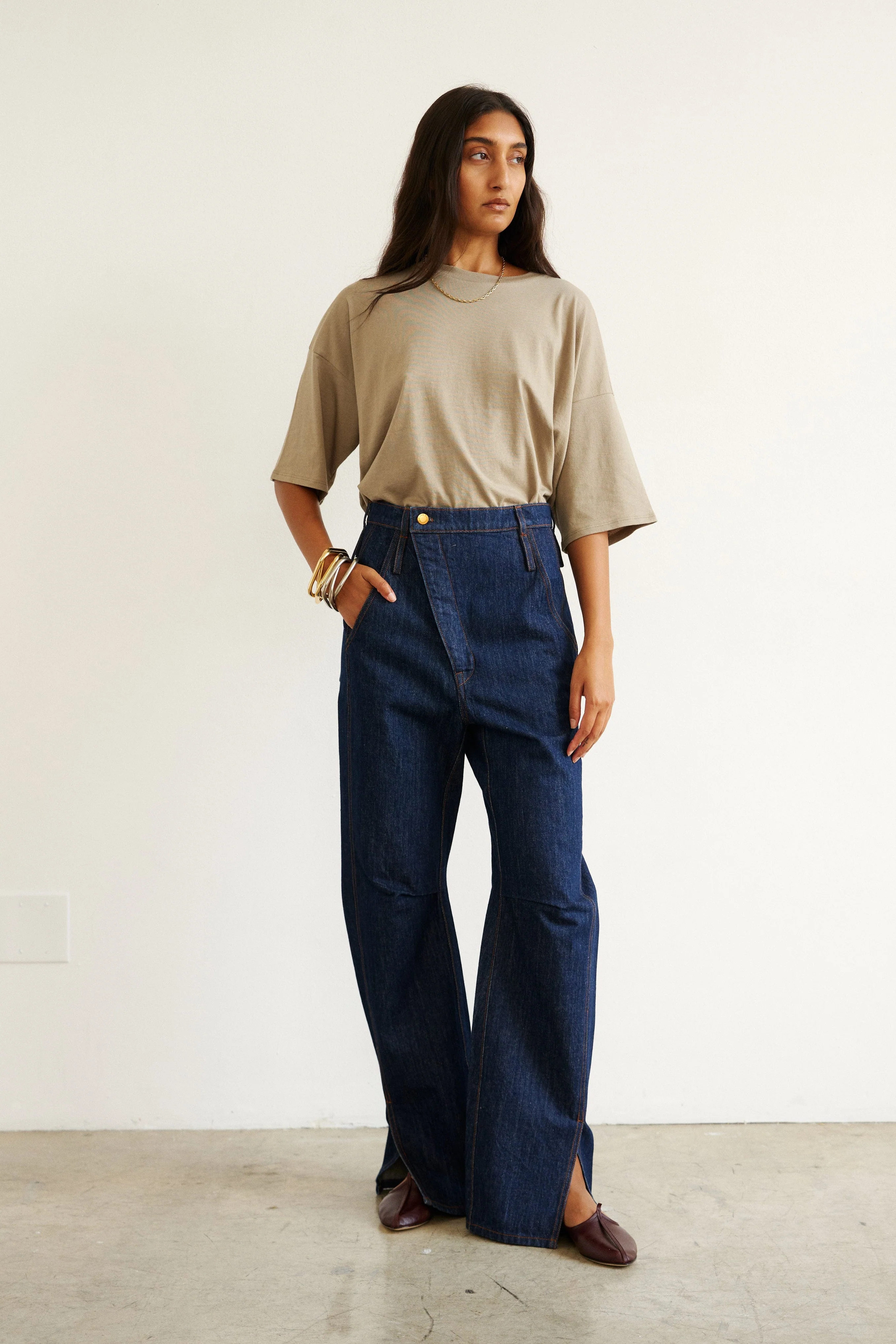 Jamie Haller - The Draped Tee in French Grey - Image 3