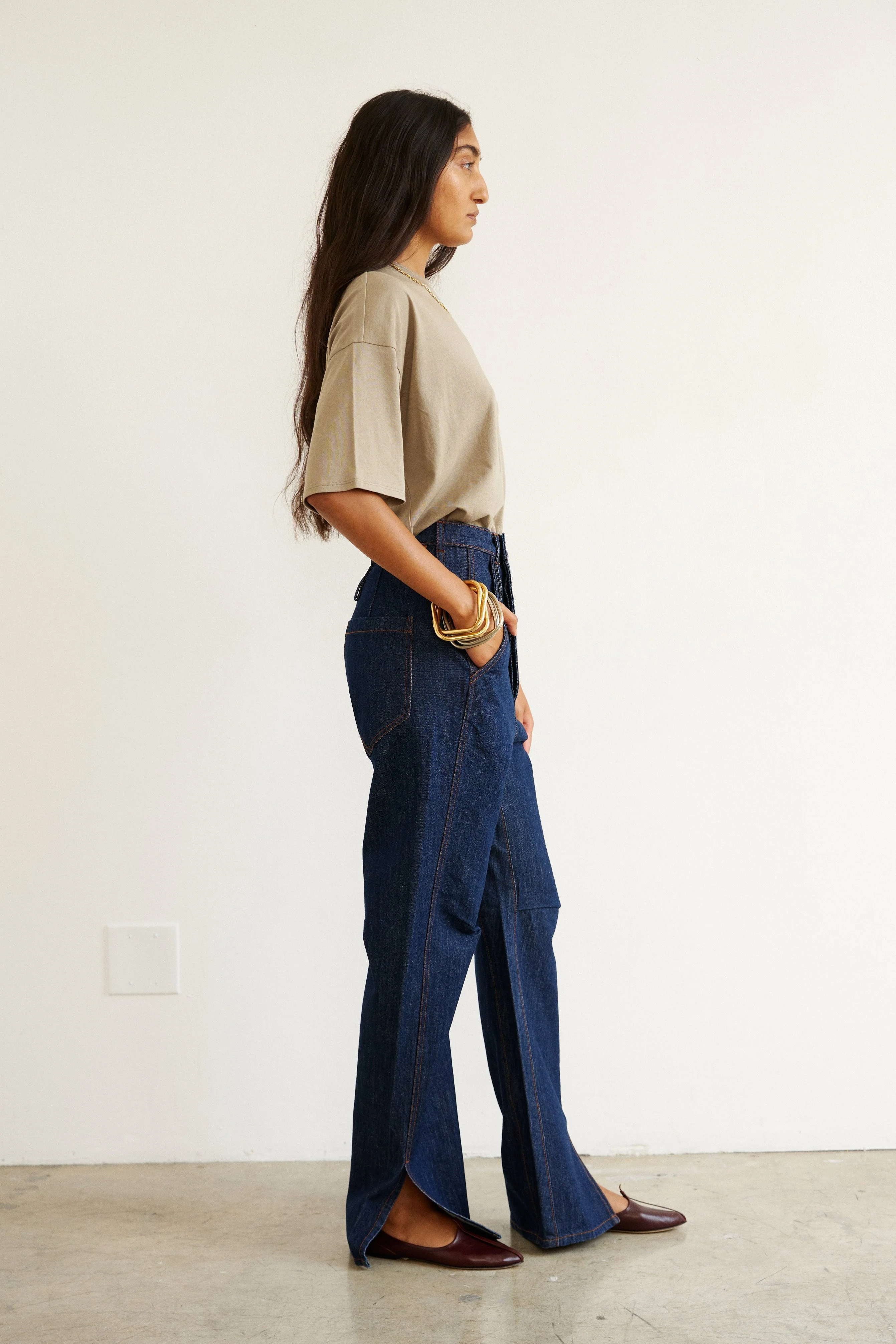 Jamie Haller - The Draped Tee in French Grey - Image 4